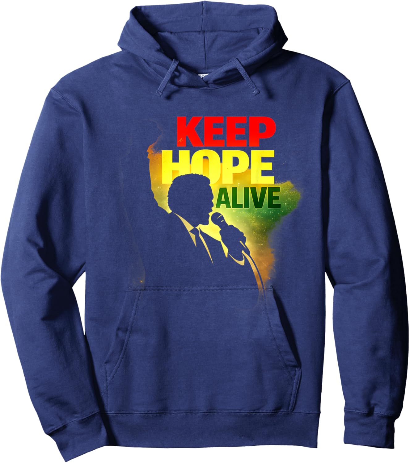 Keep Hope Alive Motivational Quote Hoodie - Hoodie | Navy