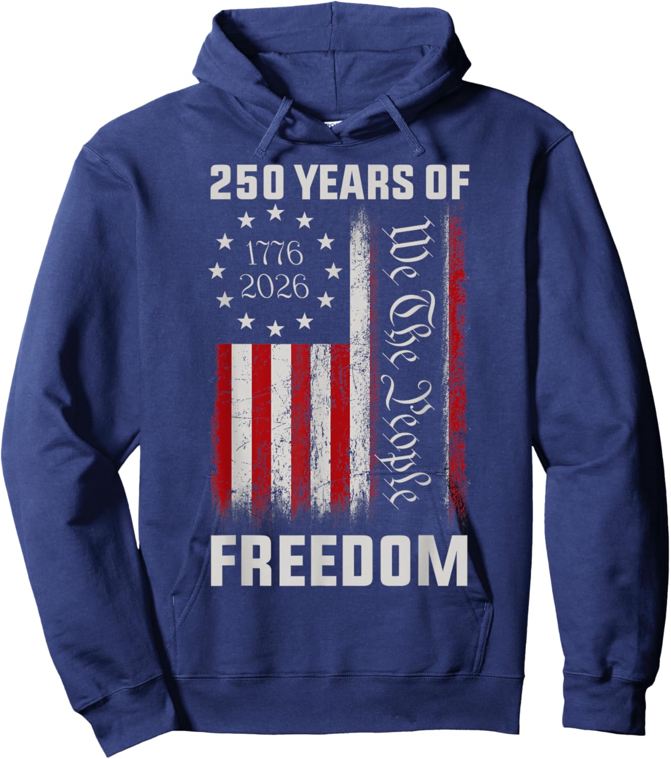 250th American Anniversary Independence 250 Years of Freedom Hoodie - Hoodie | Navy
