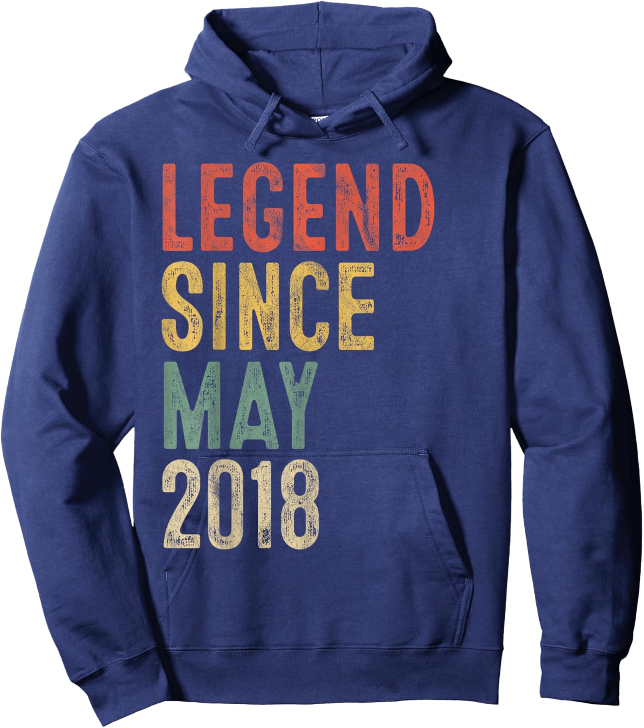 Legend May 2018 8th Birthday Boy Girl 8 Year Old Hoodie - Hoodie | Navy