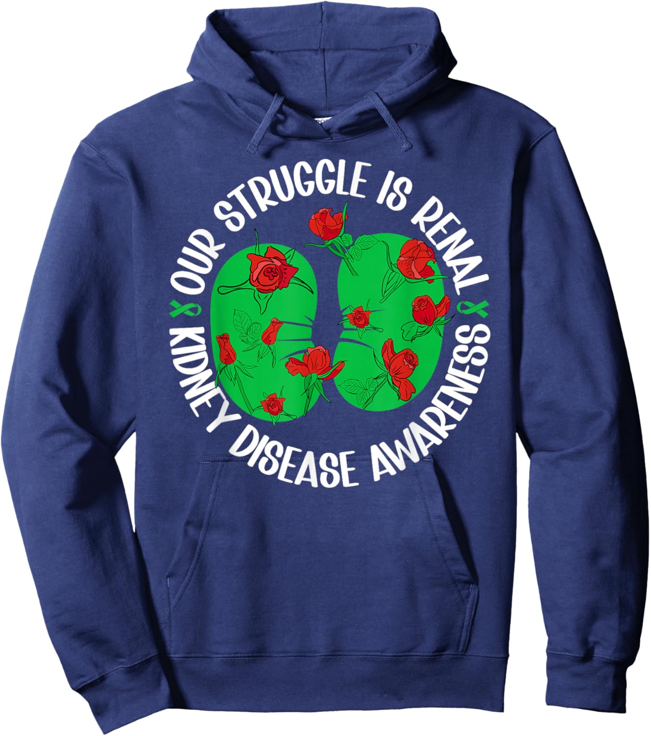 Kidney Disease Awareness Month Proud Kidney Disease Survivor Hoodie - Hoodie | Navy