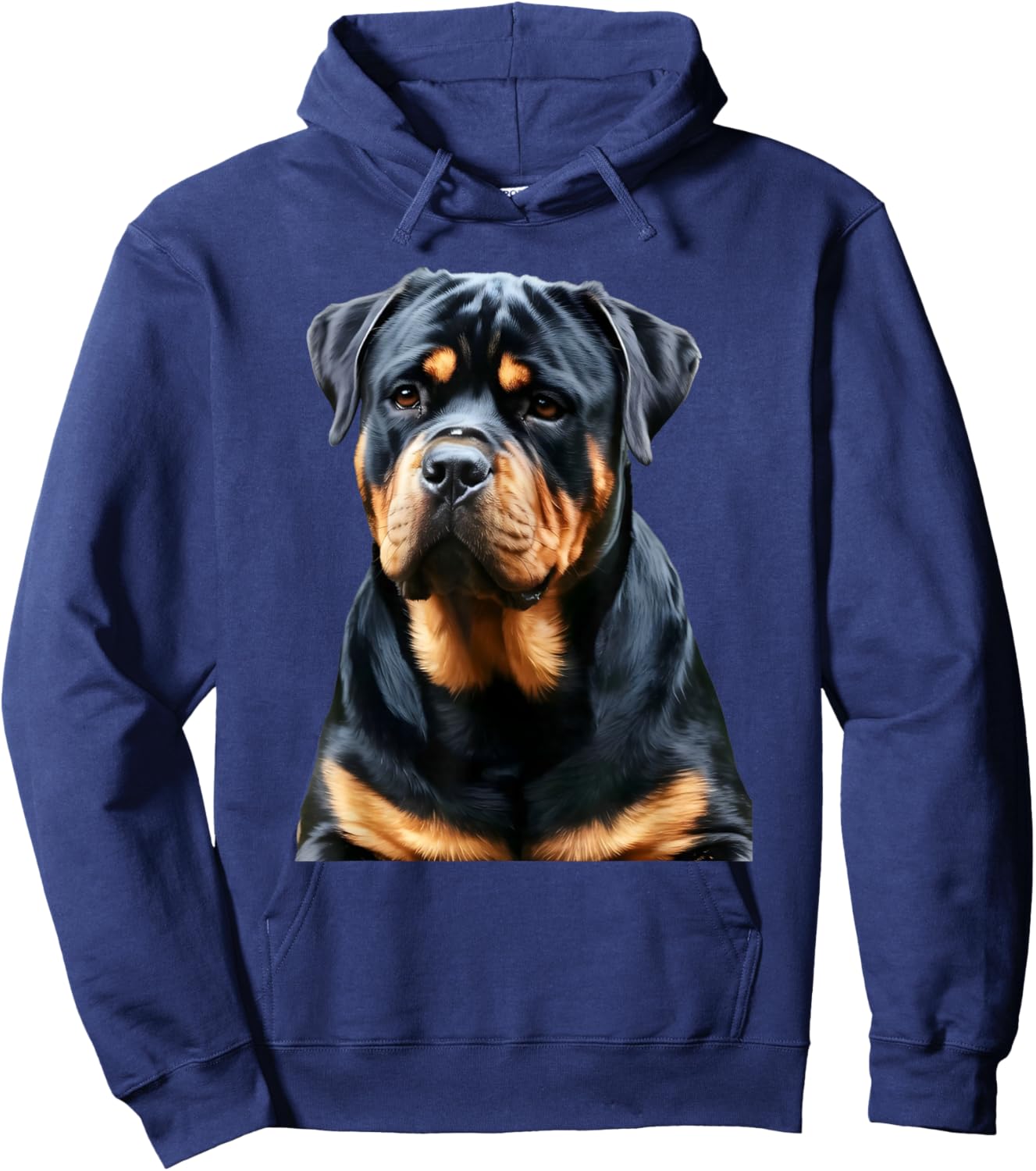 Realistic Rottweiler Dog Portrait for Dog Lovers Hoodie - Hoodie | Navy