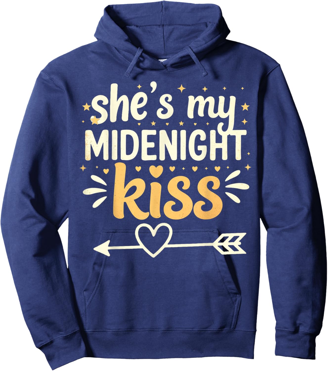 She's My Midnight Kiss Happy New Year Matching Couples Hoodie - Hoodie | Navy