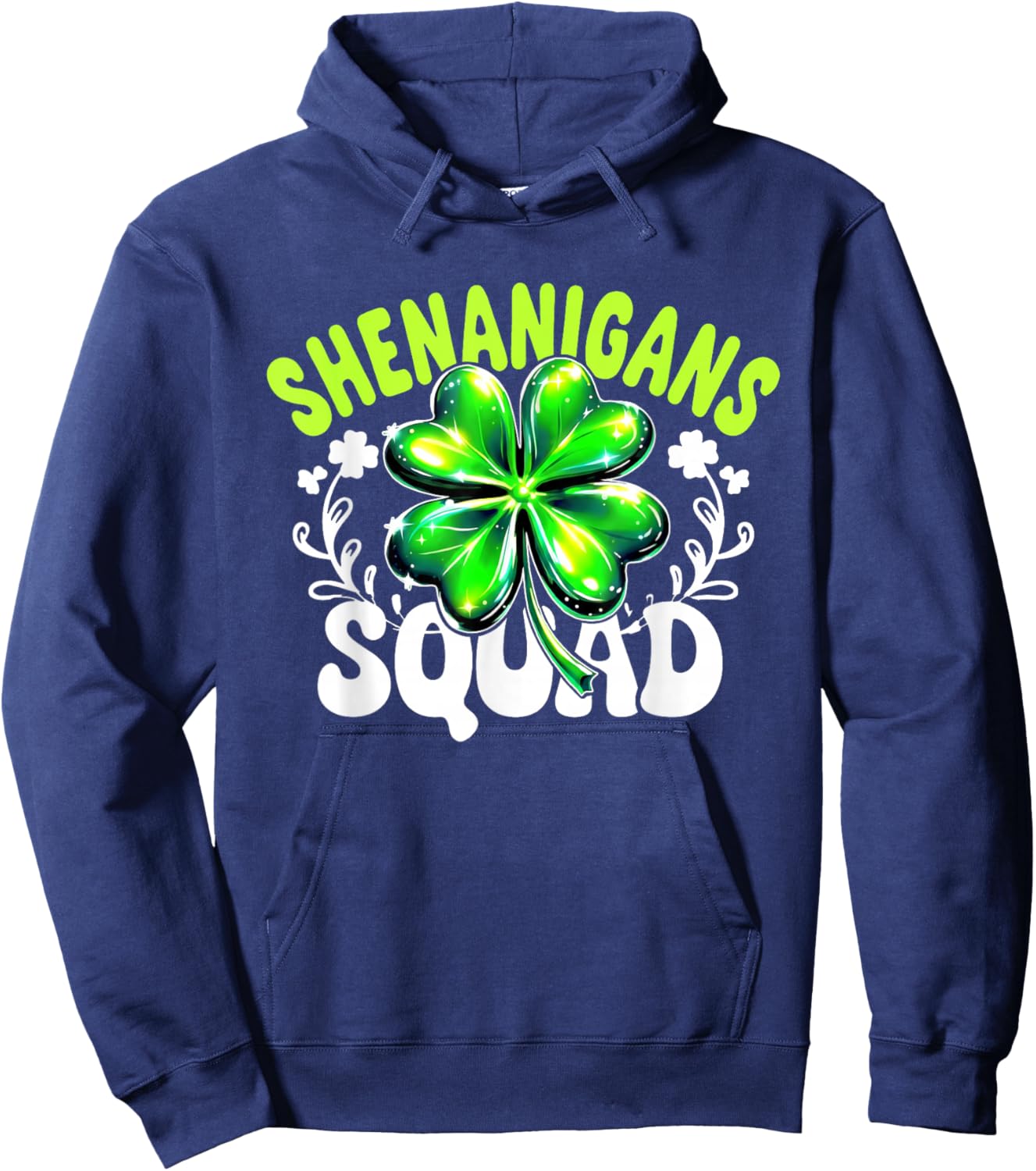 Shenanigans Squad Cute Gnome Irish Shamrock St Patrick’s Day Hoodie - Hoodie | Navy