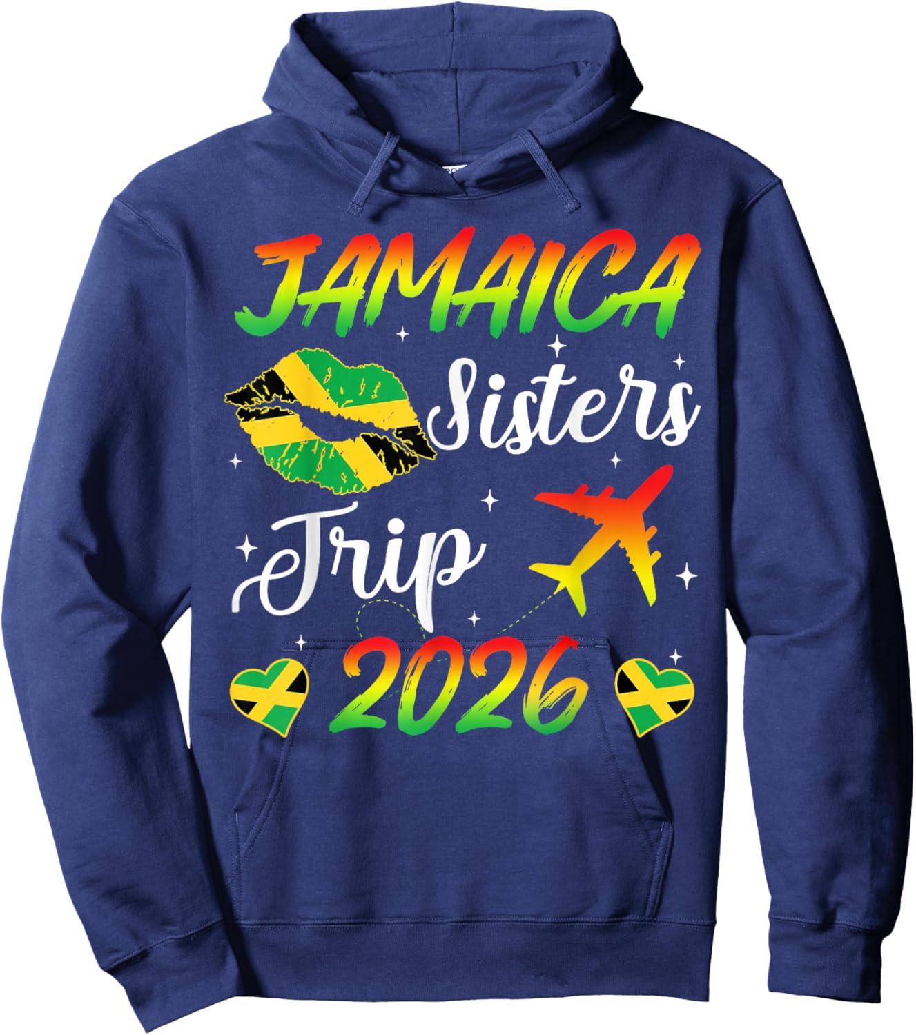 Jamaica Sisters Trip 2026 Vacation Jamaica Travel Group Girl Hoodie - Hoodie | Navy