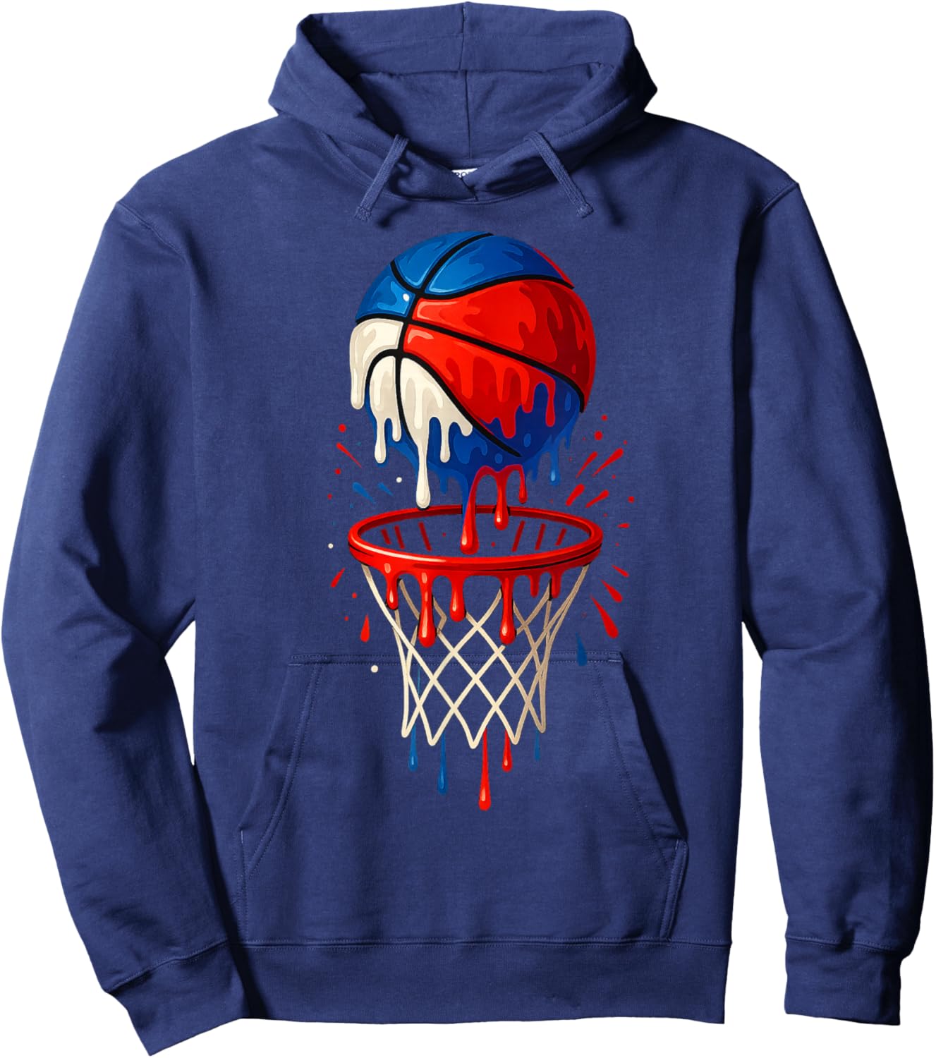 American Basketball Splash Ball Player Team Kids Boys Hoodie - Hoodie | Navy