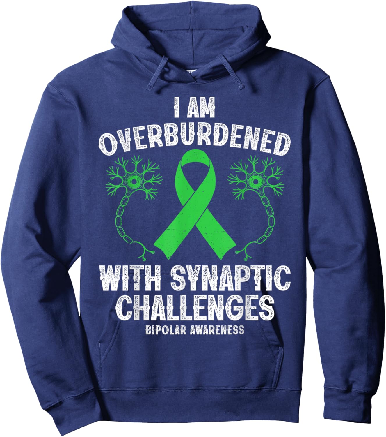 Bipolar Warrior Funny Bipolar Disorder Hoodie - Hoodie | Navy