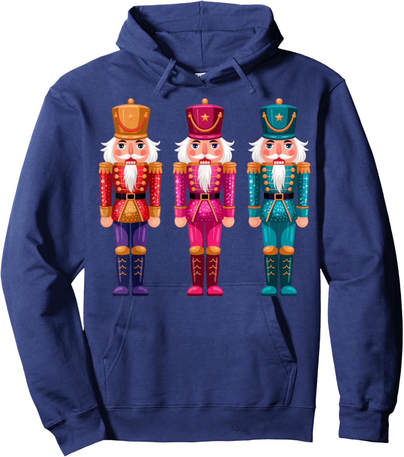 Nutcracker Christmas 2025 Xmas Pajamas Women Kids Hoodie - Hoodie | Navy