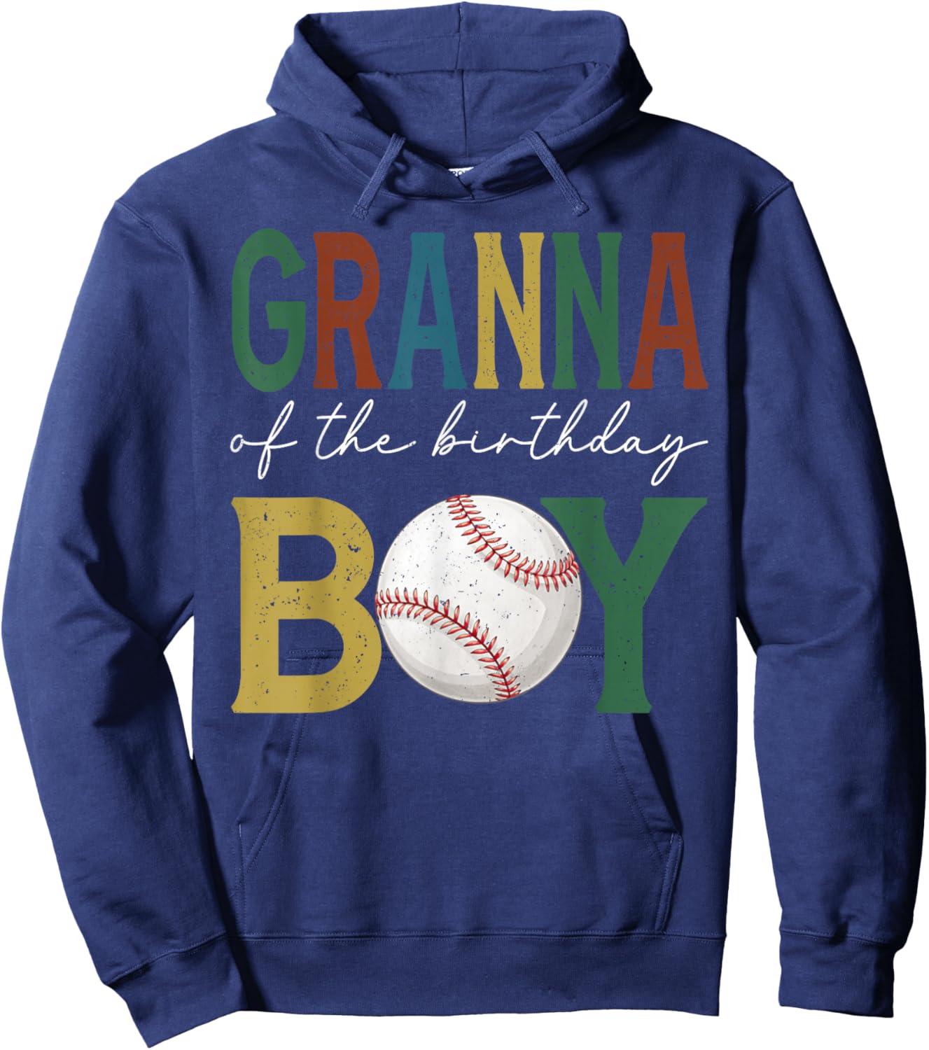 Baseball Granna of The Birthday Boy Family Matching Hoodie - Hoodie | Navy