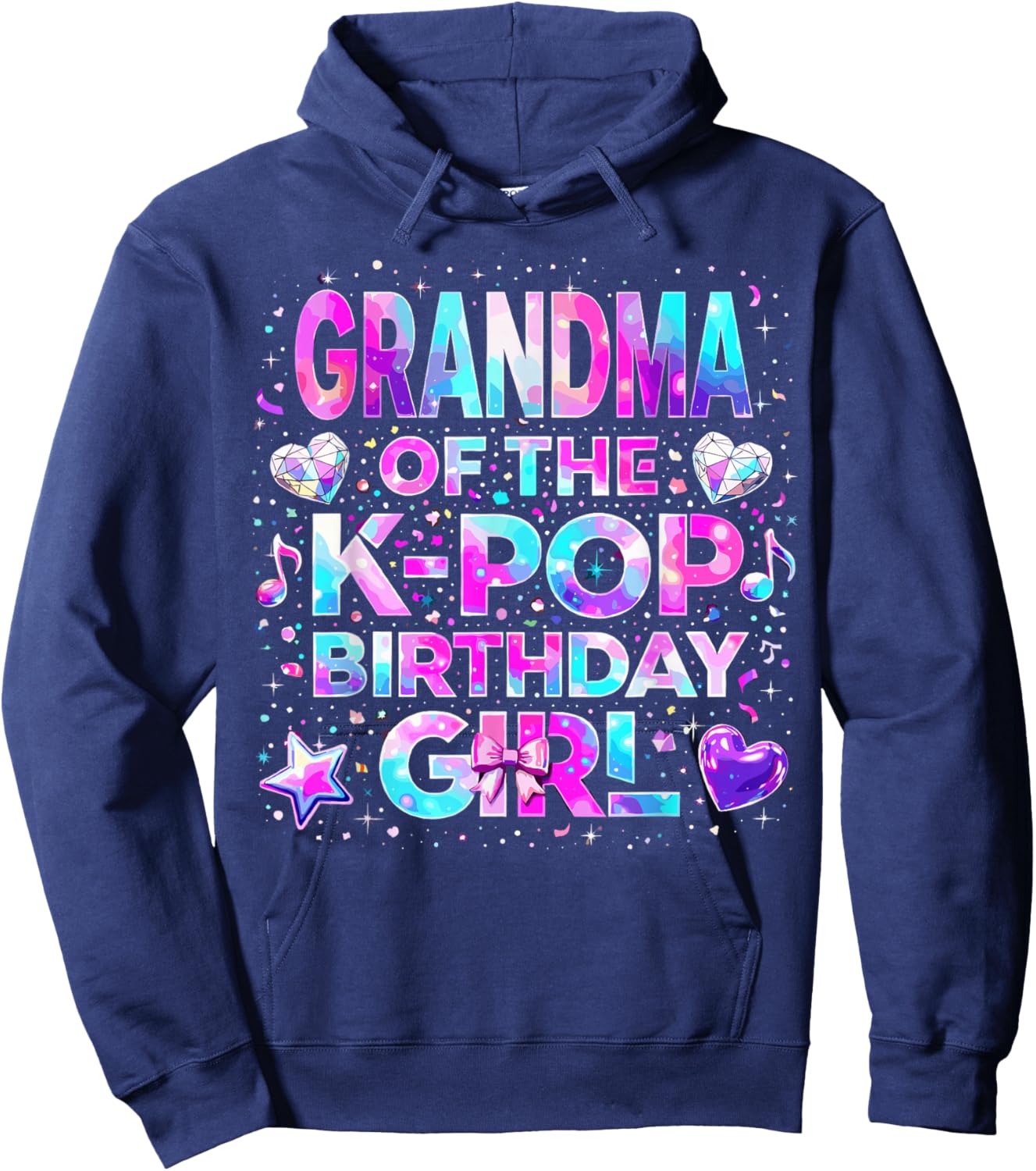 Grandma of The K-Pop Birthday Girls Korean Music Hoodie - Hoodie | Navy