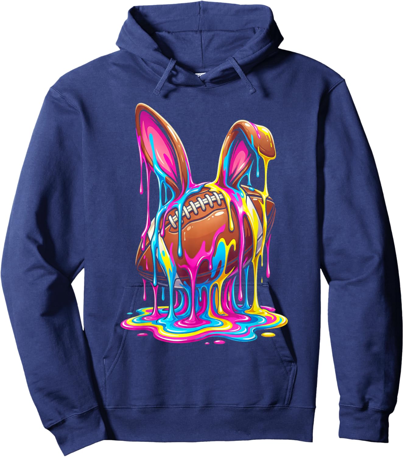 Funny Easter Bunny Ice Cream Drip Gifts Boys Kids Hoodie - Hoodie | Navy