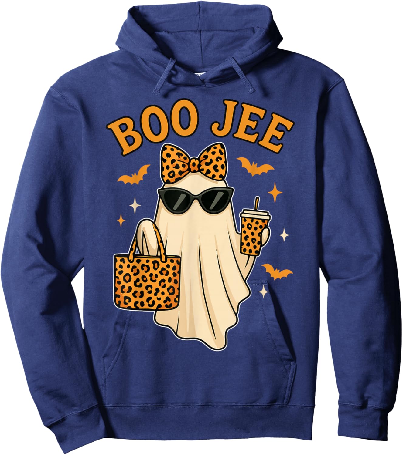 Boojee Ghost Halloween Shirt Women Girls Boo JEE Ghost Kids Hoodie - Hoodie | Navy