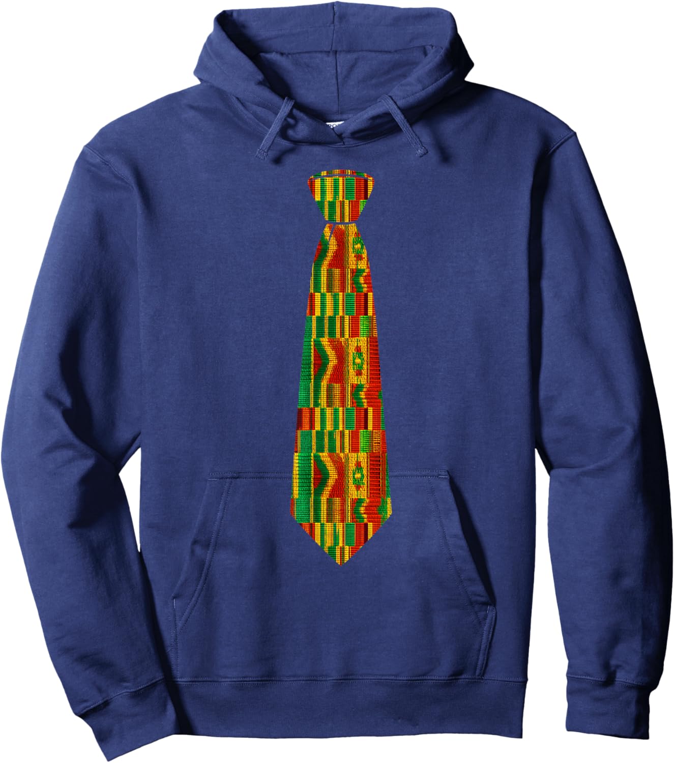 Dashiki Kente Tie Black History Month African Print Men Boys Hoodie - Hoodie | Navy
