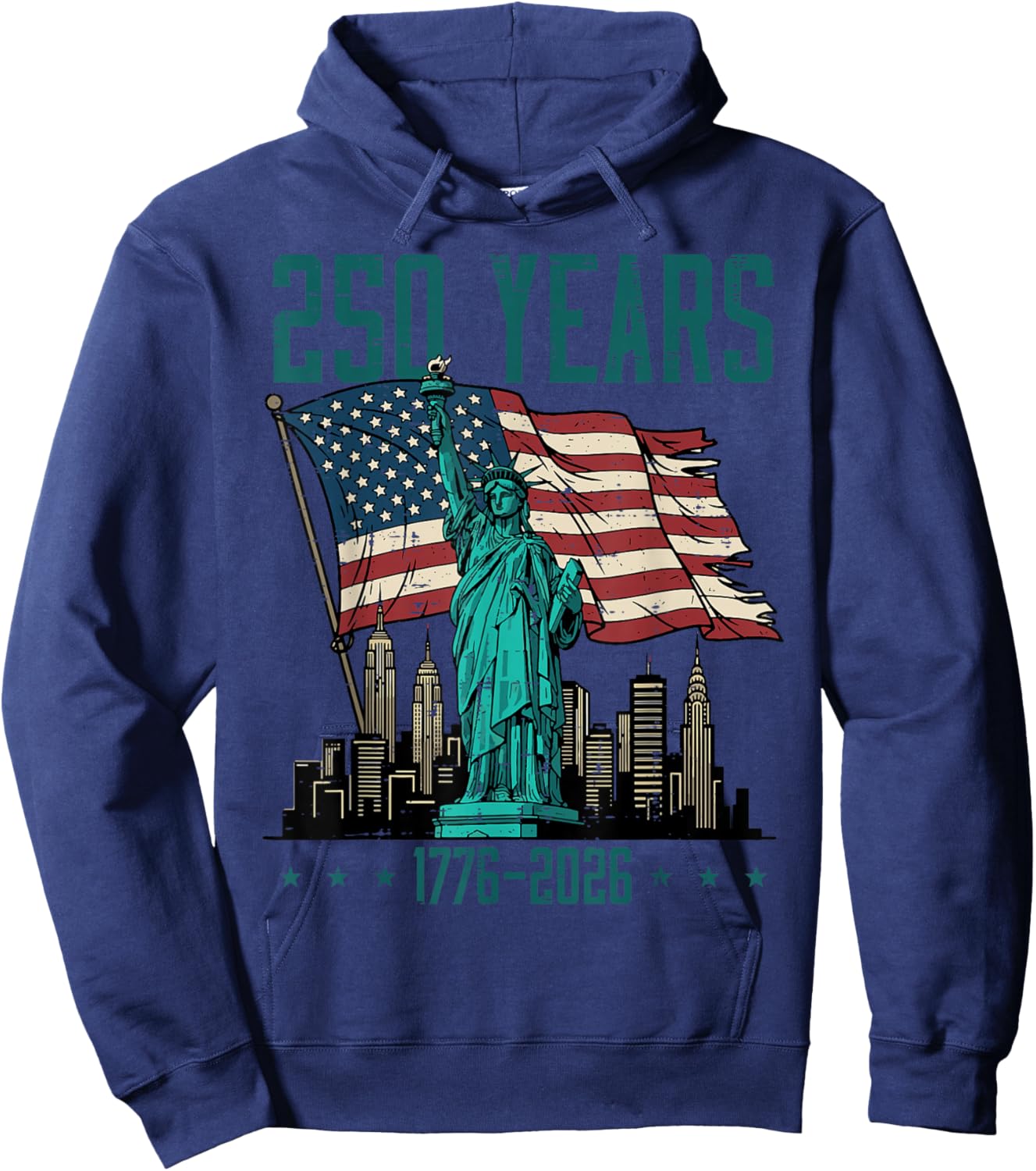 250 Years Statue of Liberty 250th Anniversary Women Men Kids Hoodie - Hoodie | Navy