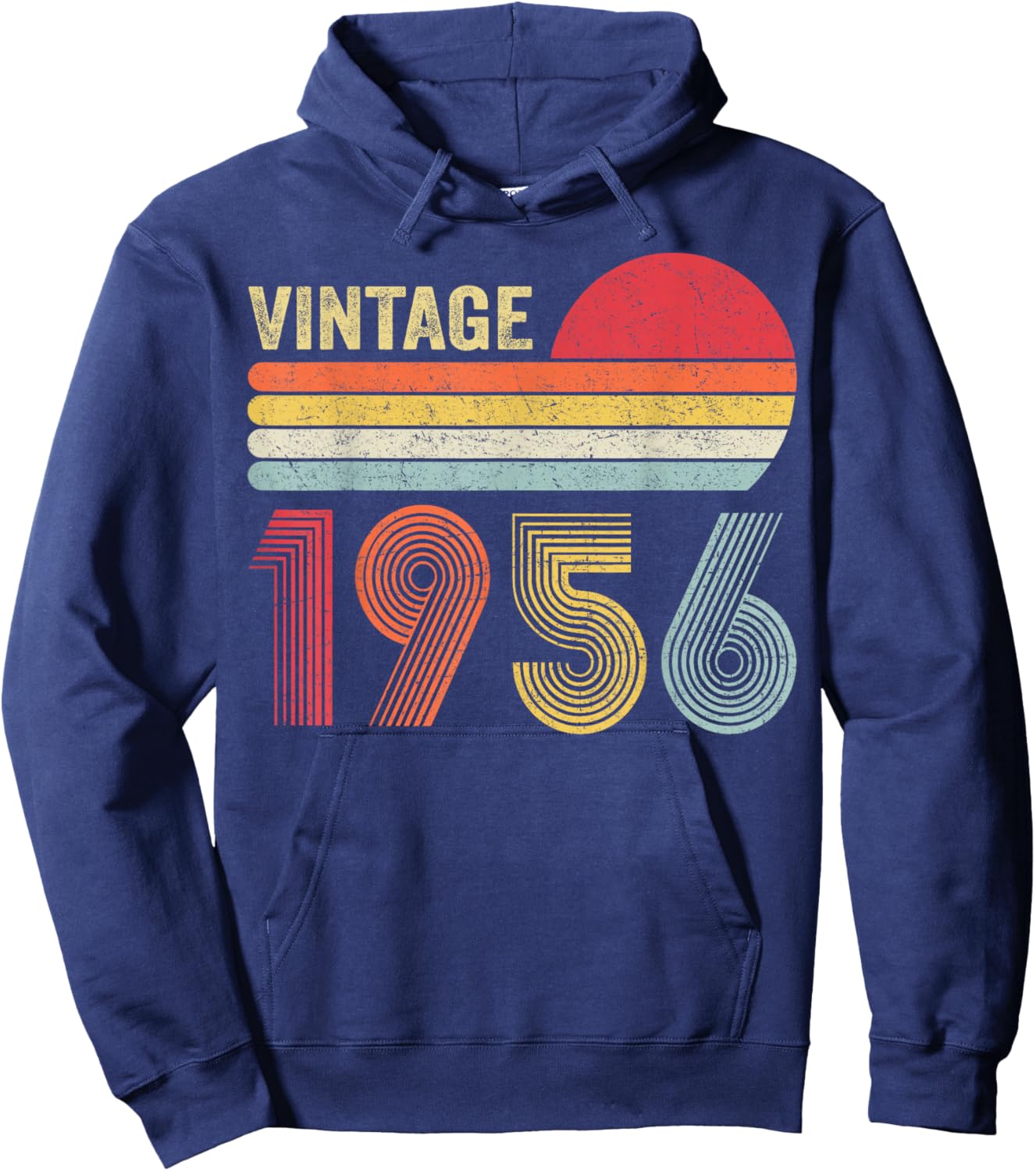Vintage 1956 70th Birthday Gift Men Women 70 Years Old Hoodie - Hoodie | Navy