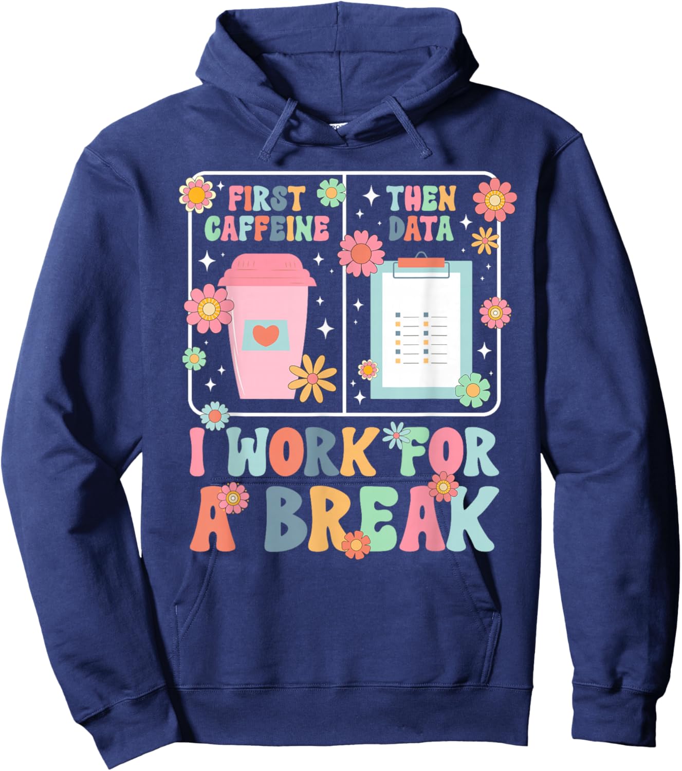 First Caffeine Behavior Specialist Behavioral Specialist Hoodie - Hoodie | Navy