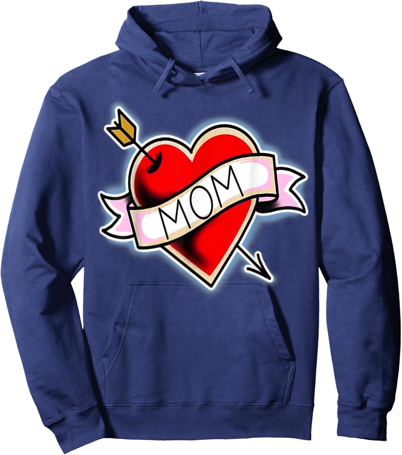 Mom Heart Classic Tattoo Flash Hoodie - Hoodie | Navy