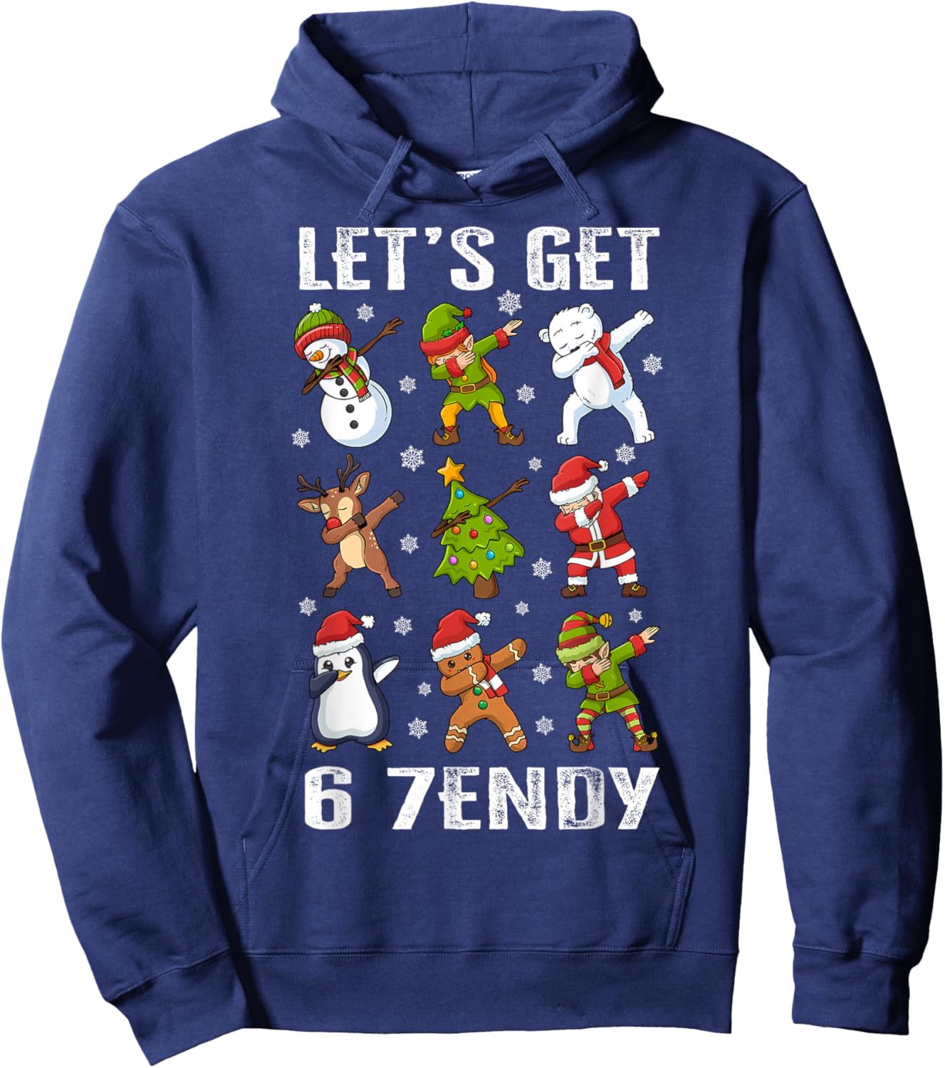 Let's Get 6 7endy Six Seven 67 Christmas Dabbing Santa Dab Hoodie - Hoodie | Navy