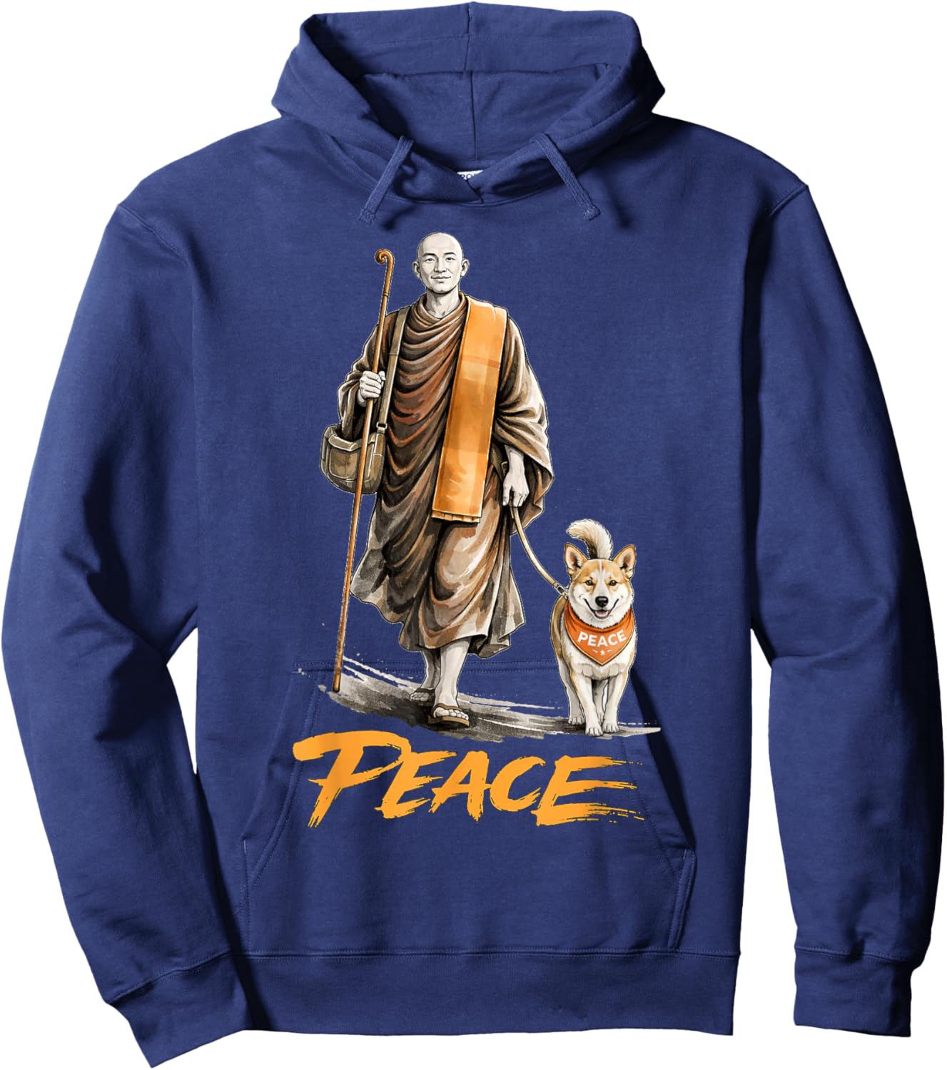 Walk for Peace Zen Buddhists Monks Aloka Dog Men Women Hoodie - Hoodie | Navy