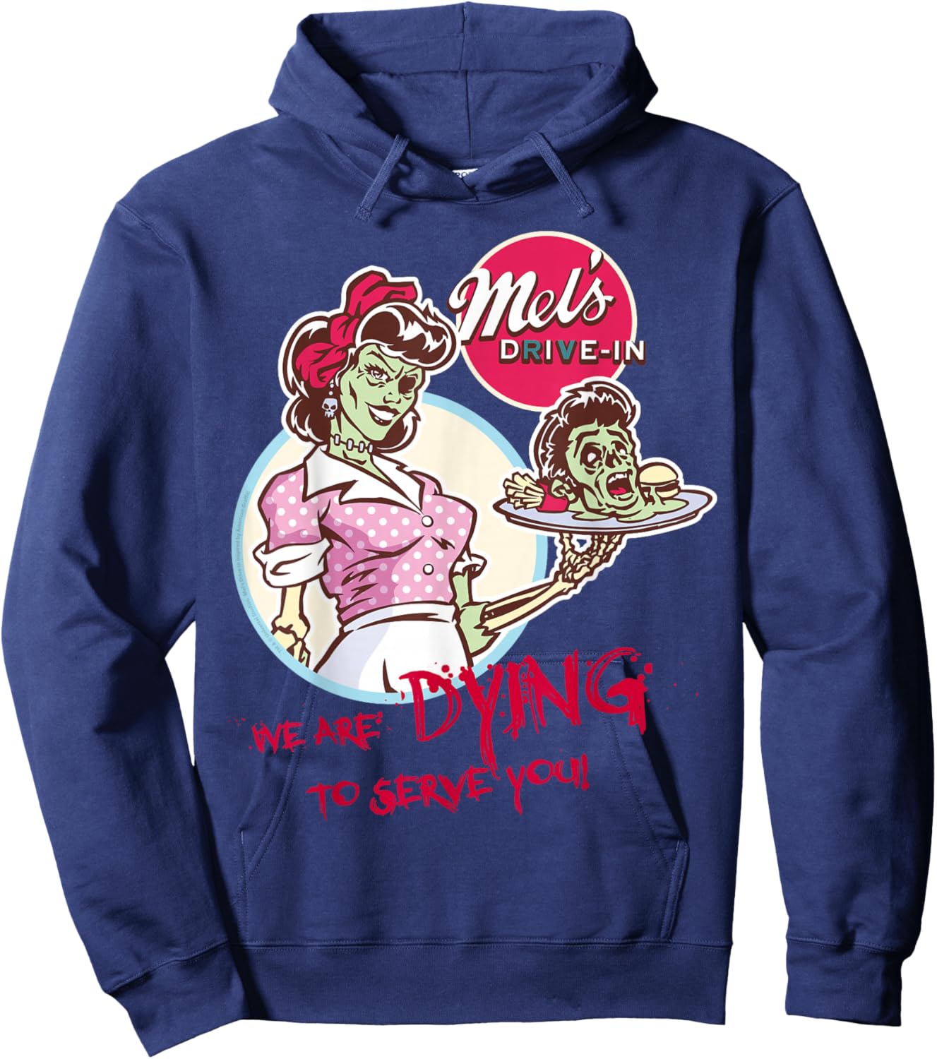Halloween Horror Nights Mel’s Zombie Diner Front & Back Hoodie - Hoodie | Navy