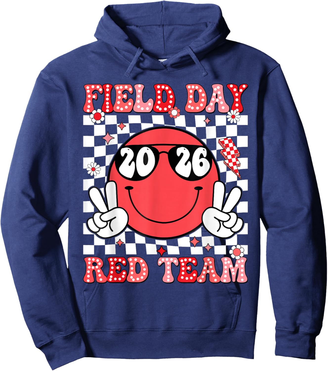 Field Day Red Team Funny for Teacher Kids Field Day Games Hoodie - Hoodie | Navy