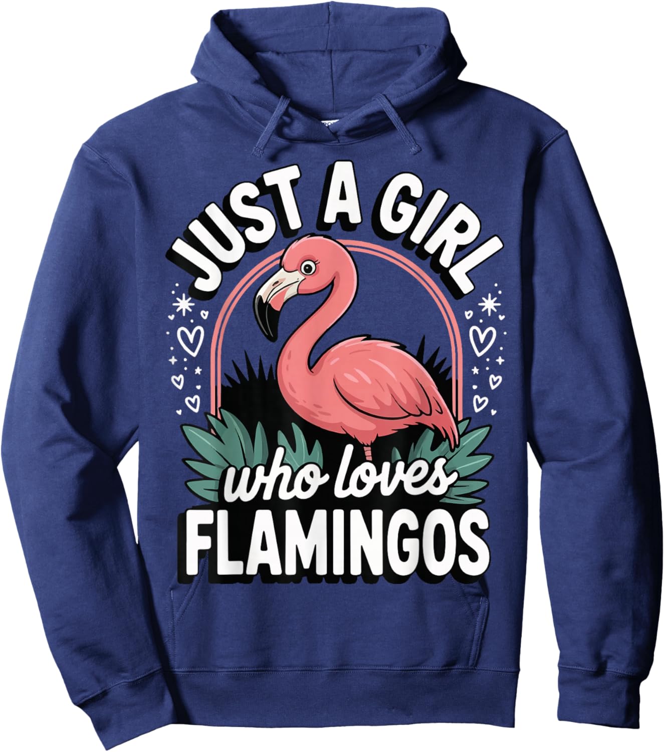 Just A Girl Who Loves Flamingos Hoodie - Hoodie | Navy