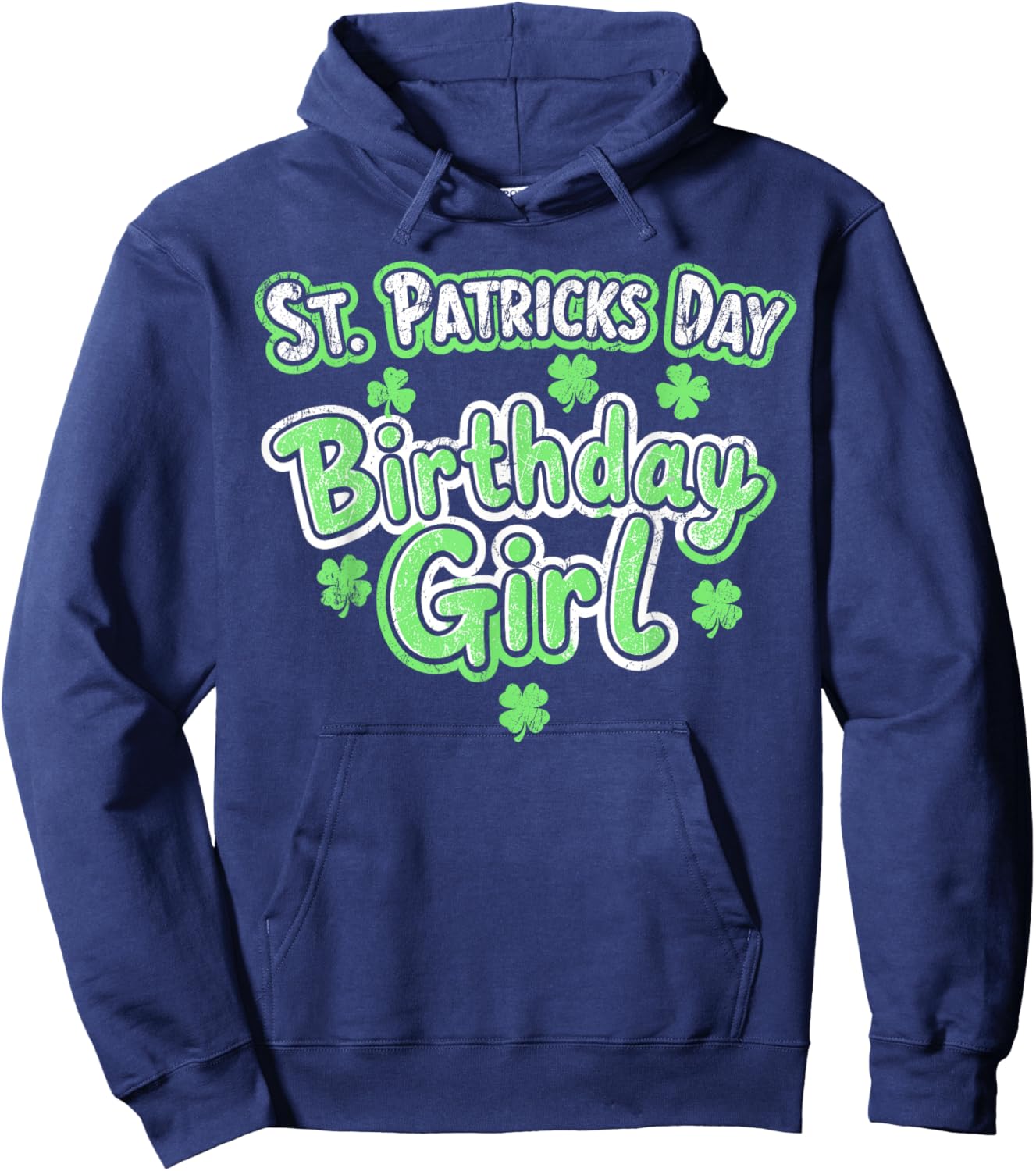 St.Patrick’s Day Birthday Girl Bday Party Shenanigans Hoodie - Hoodie | Navy