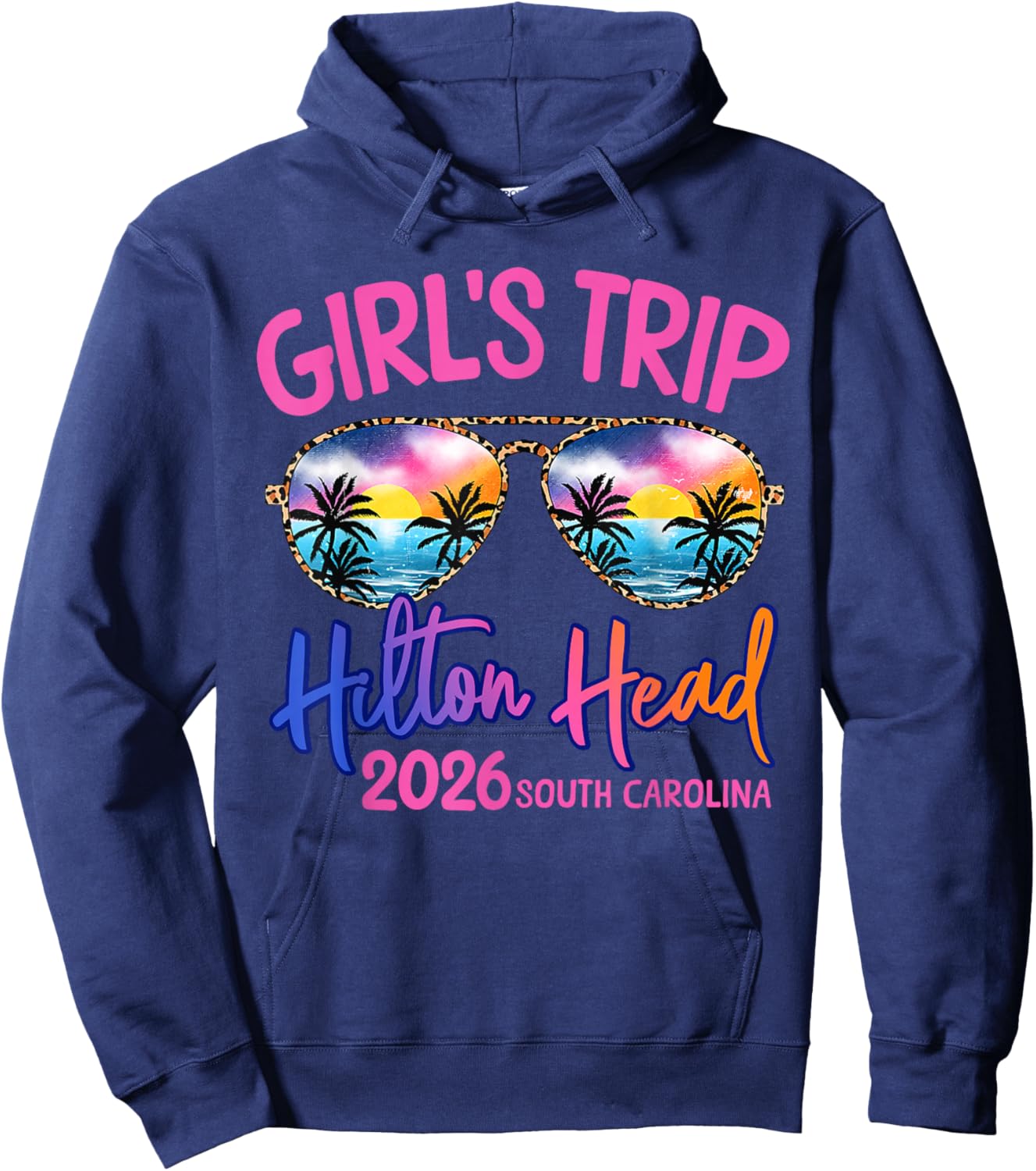 Girls Trip Hilton Head 2026 Weekend Vacation Beach Group Hoodie - Hoodie | Navy