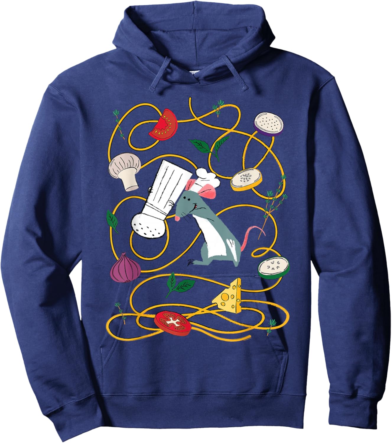Disney and Pixar's Ratatouille Stylized Chef Remy Cooking Hoodie - Hoodie | Navy