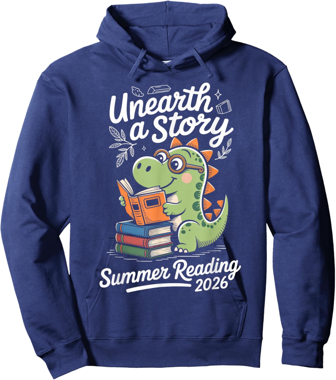 Unearth A Story Summer Reading 2026 Dino Hoodie - Hoodie | Navy