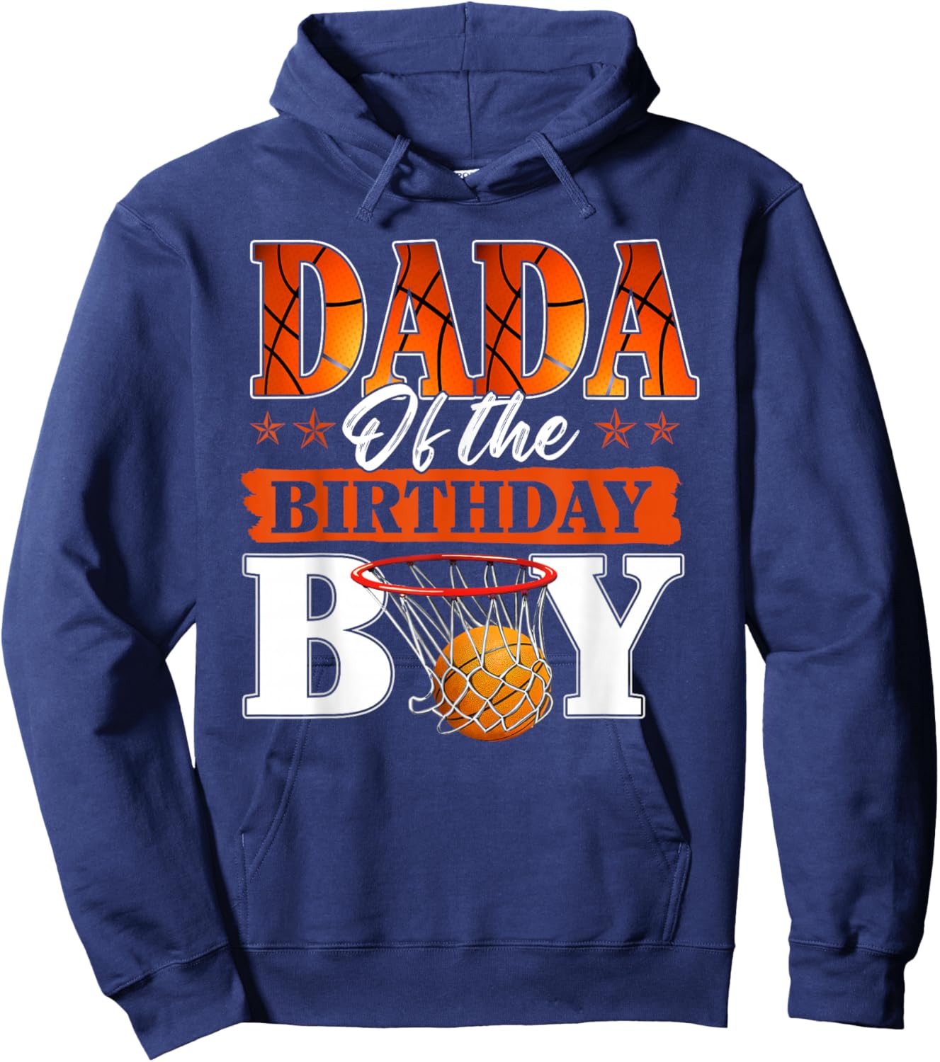 Basketball DADA of The Birthday Boy Family Matching Hoodie - Hoodie | Navy
