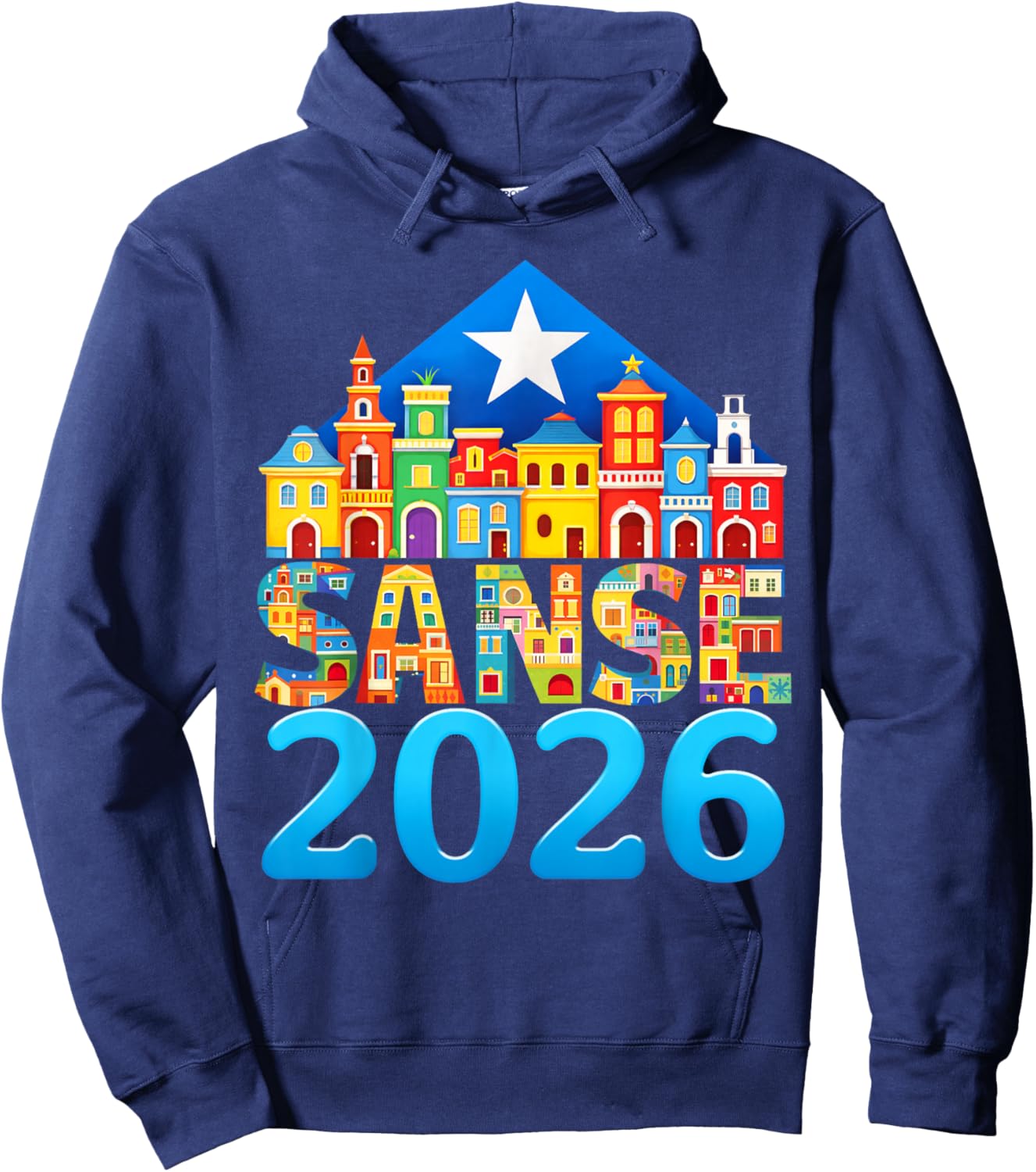 Balcones De Cora Sanse 2026 San Juan Festival San Sebastian Hoodie - Hoodie | Navy