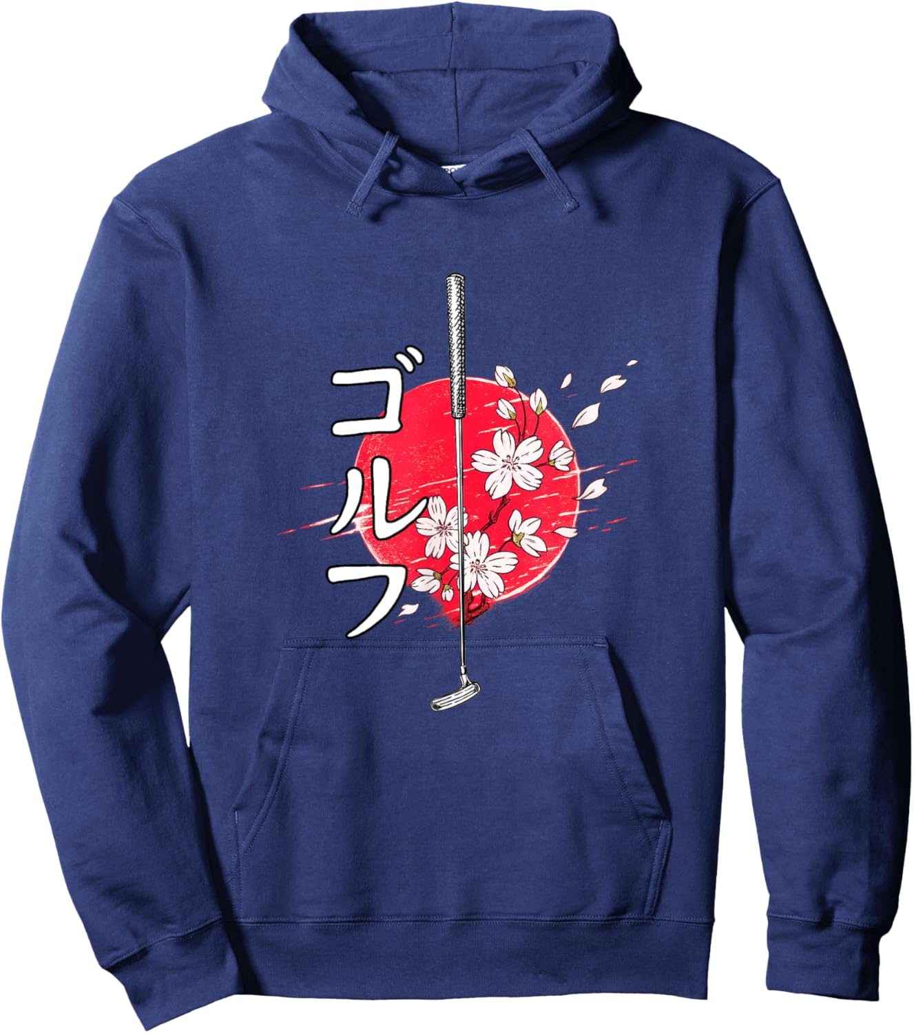 Golf Japanese Blossom Golf Samurai Hoodie - Hoodie | Navy