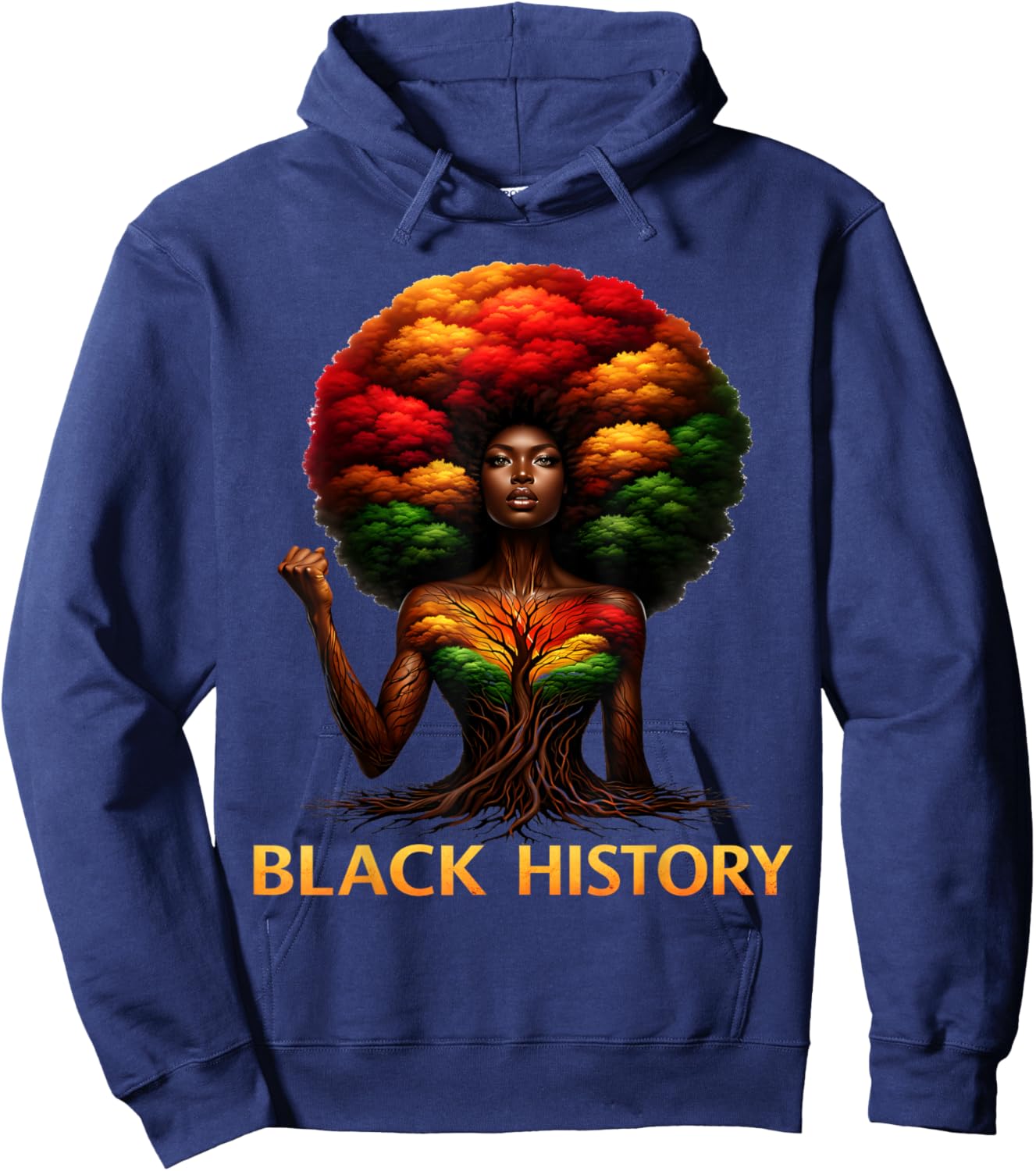 Honoring Past Inspiring Future Men Women Black History Month Hoodie - Hoodie | Navy