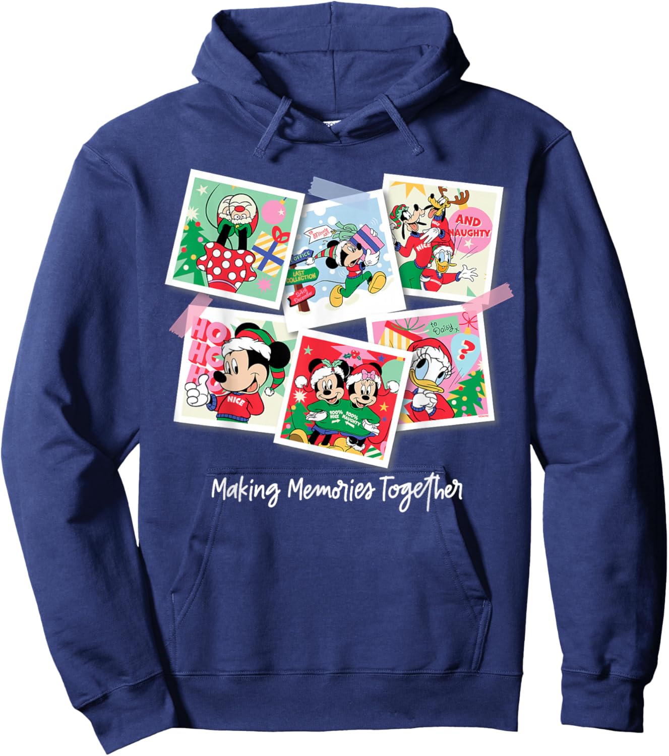 Disney Mickey & Friends Making Memories Together Christmas Hoodie - Hoodie | Navy