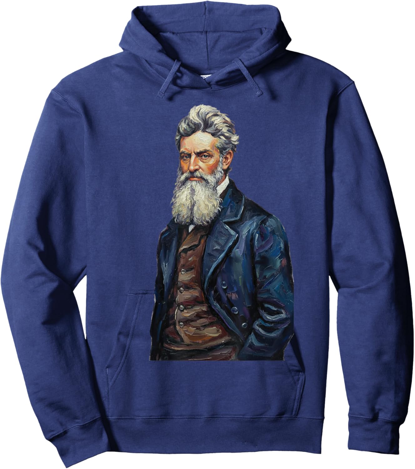 John Brown Abolitionist Vintage Historical Portrait Art Hoodie - Hoodie | Navy