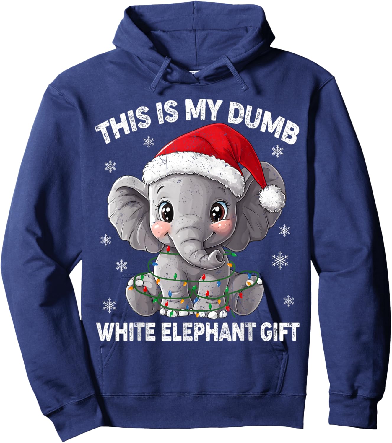 This is My Dumb White Elephant Christmas Xmas Under 15 20 Hoodie - Hoodie | Navy