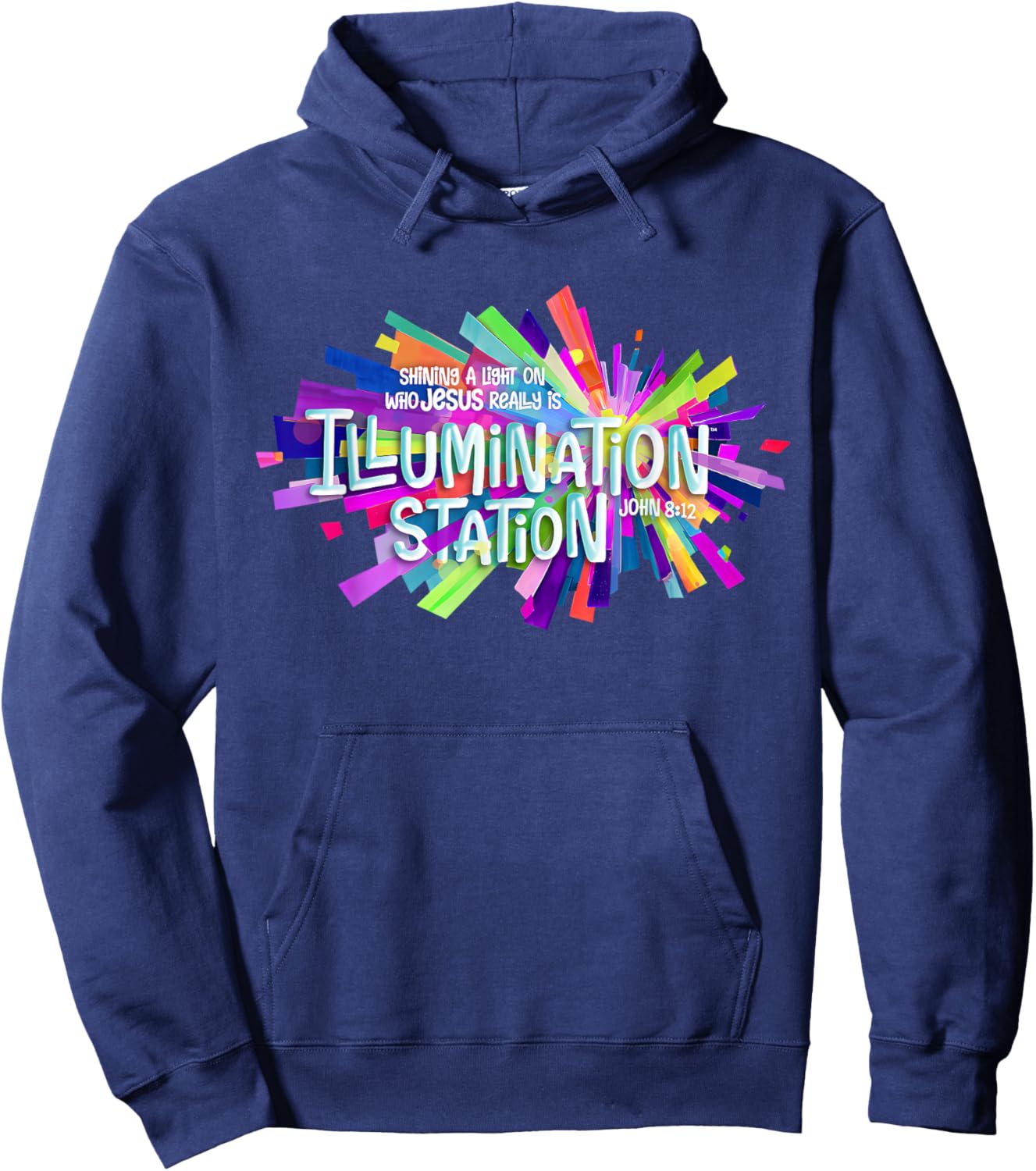 Illumination Station Shining A Light On Who Jesus Really is Hoodie - Hoodie | Navy