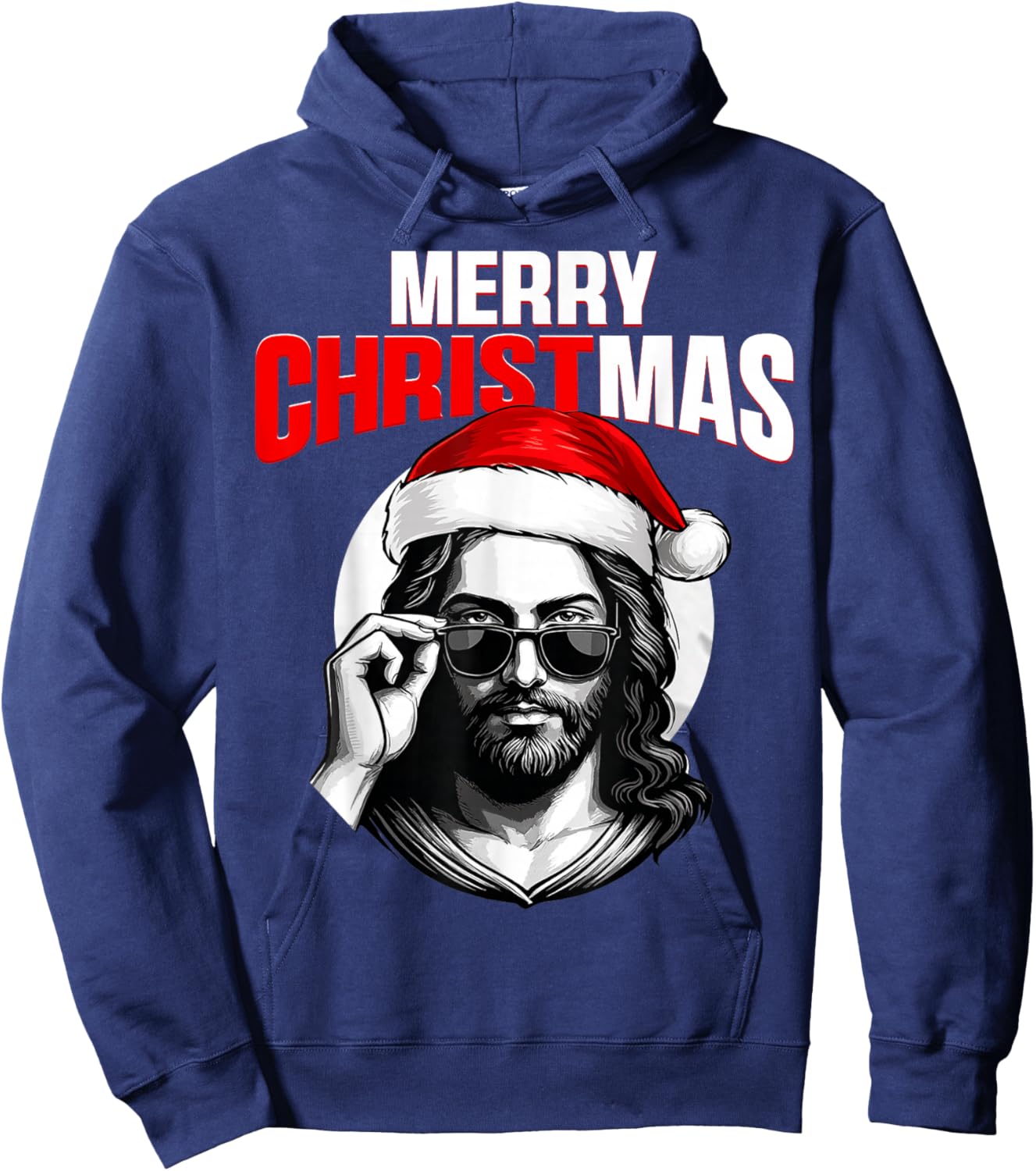 Merry Christmas Christian Jesus Pajamas Pjs Xmas Men Women Hoodie - Hoodie | Navy