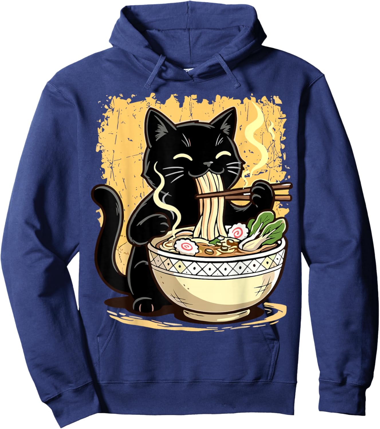 Ramen Japanese Kawaii Cat Hoodie - Hoodie | Navy