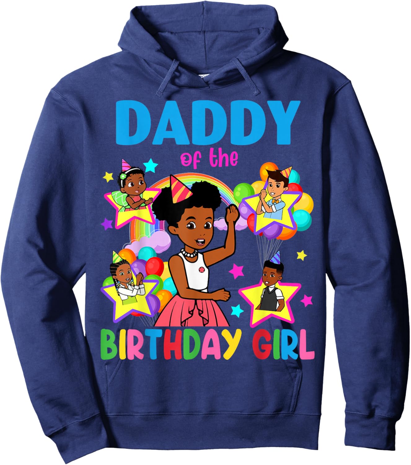 Daddy of Birthday Girl Gracie Birthday Dolls Girl Party Hoodie - Hoodie | Navy
