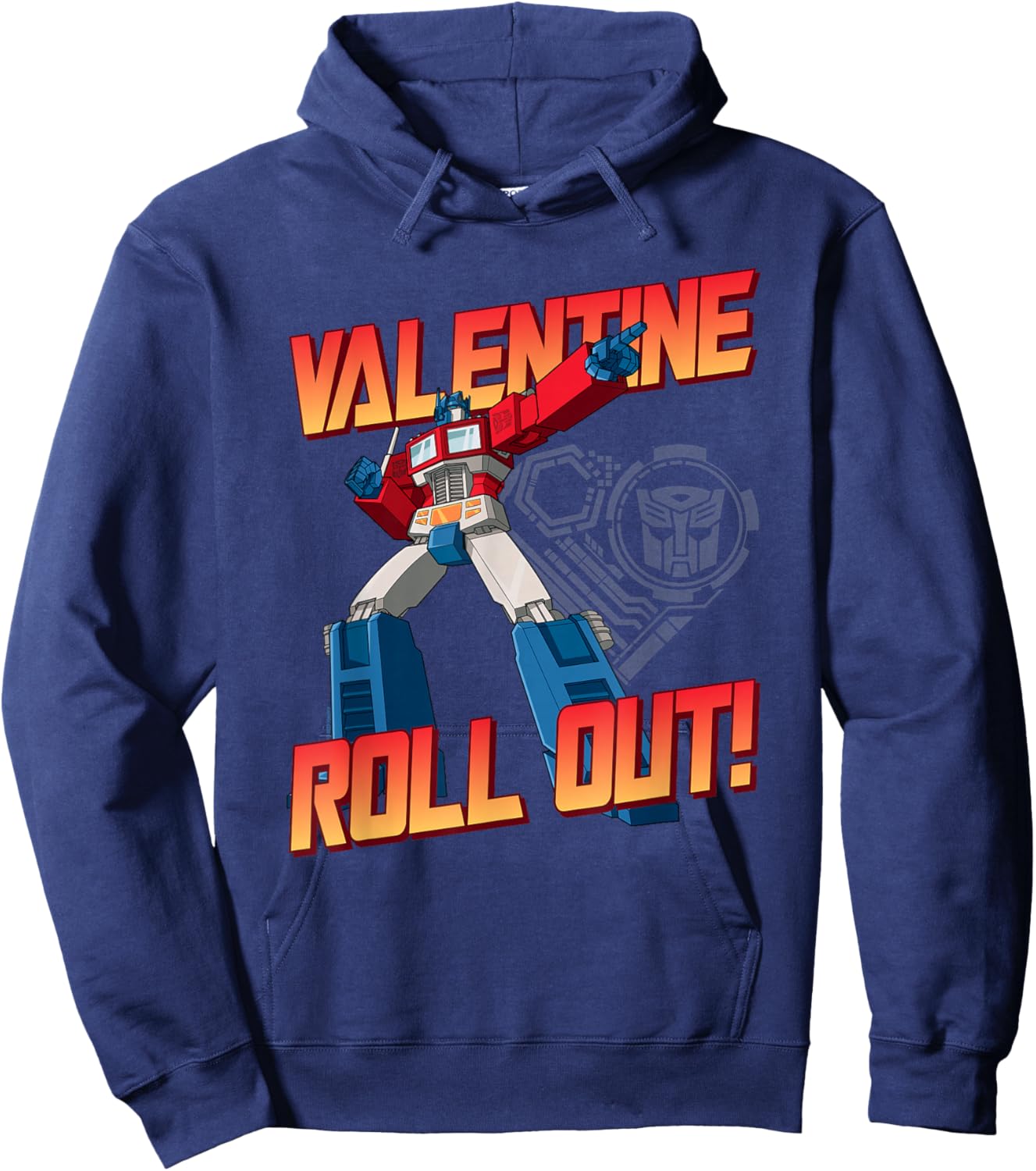 Transformers Optimus Prime Valentine's Day Roll Out Hoodie - Hoodie | Navy