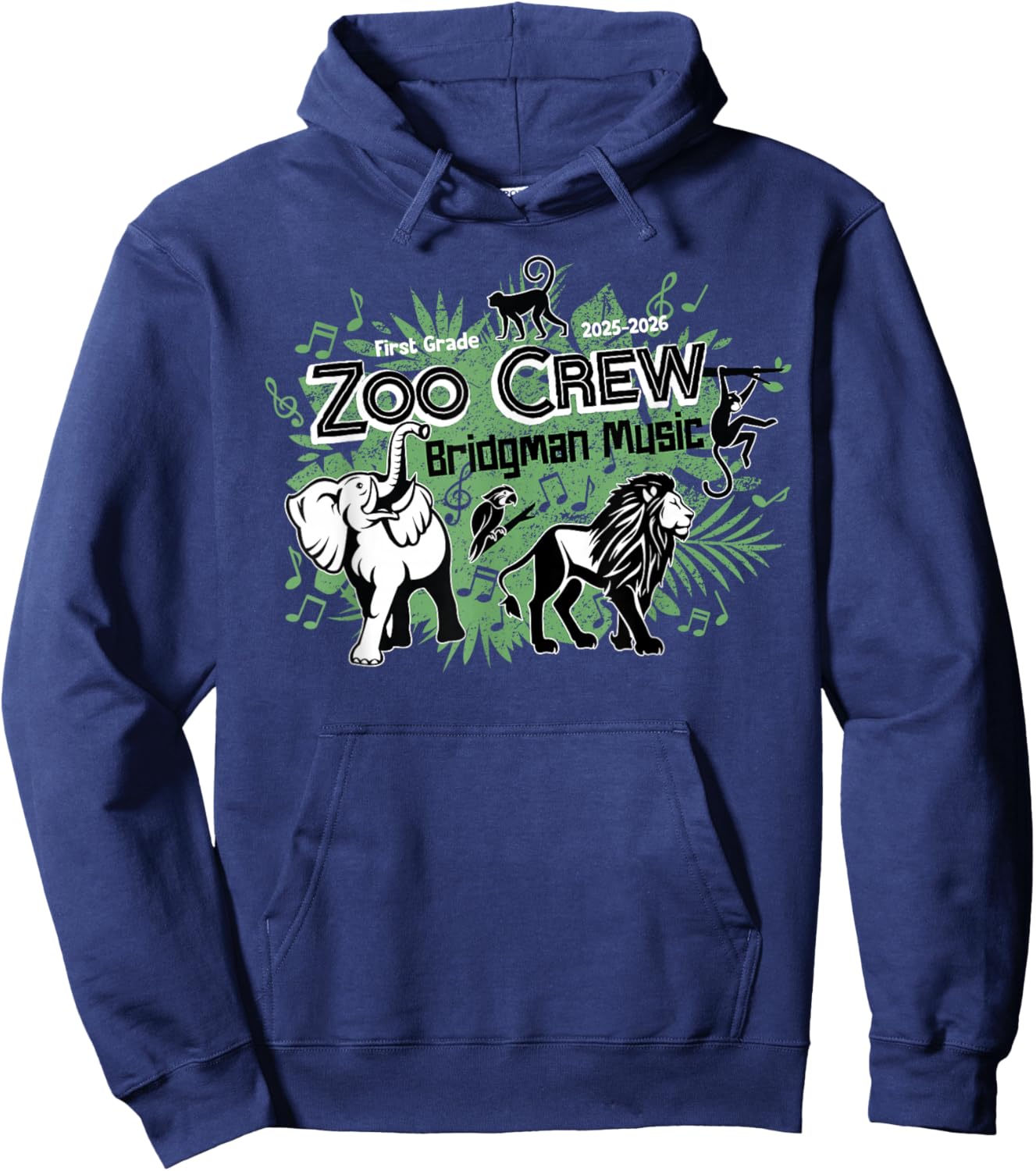 Bridgman Music: Zoo Crew First Grade Hoodie - Hoodie | Navy