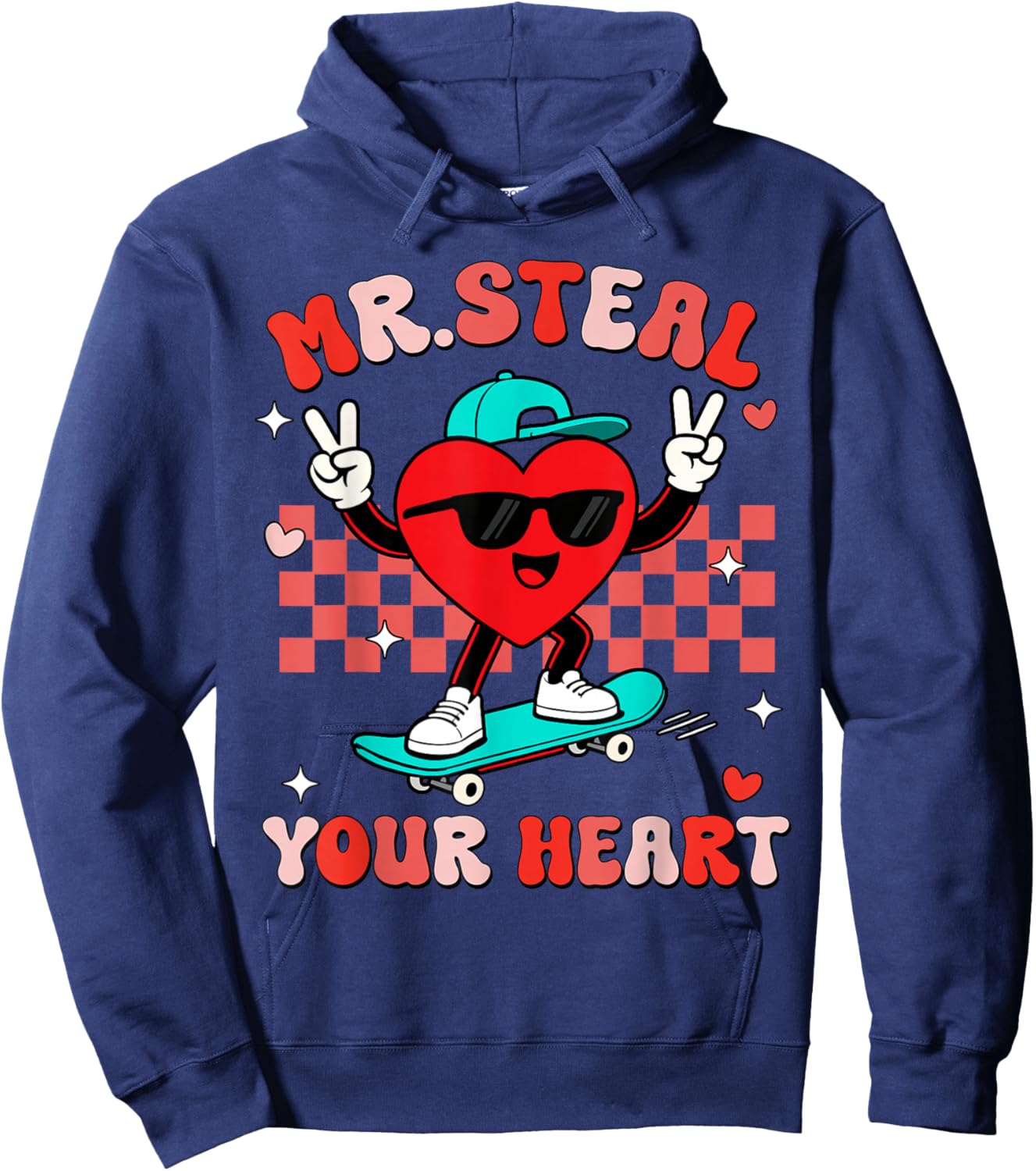 Mr Steal Your Heart for Boys Toddlers Valentine's Day Kids Hoodie - Hoodie | Navy