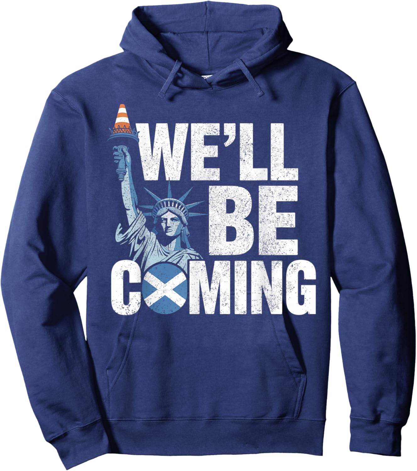 Scotland We'll Be Coming Hoodie - Hoodie | Navy