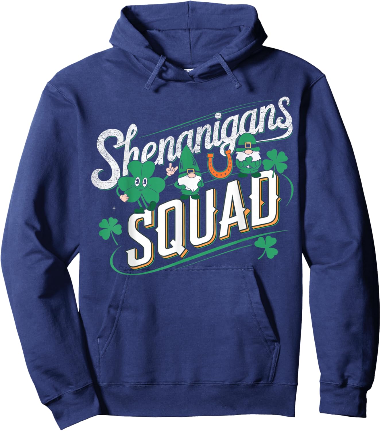 Shenanigans Squad Cute Gnome St Patrick’s Day Lucky Matching Hoodie - Hoodie | Navy