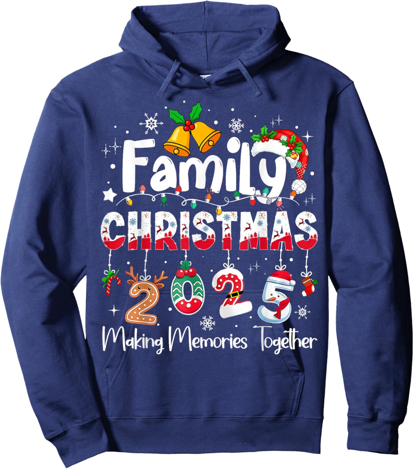 Family Christmas 2025 Matching Outfit Xmas Squad Santa Hoodie - Hoodie | Navy