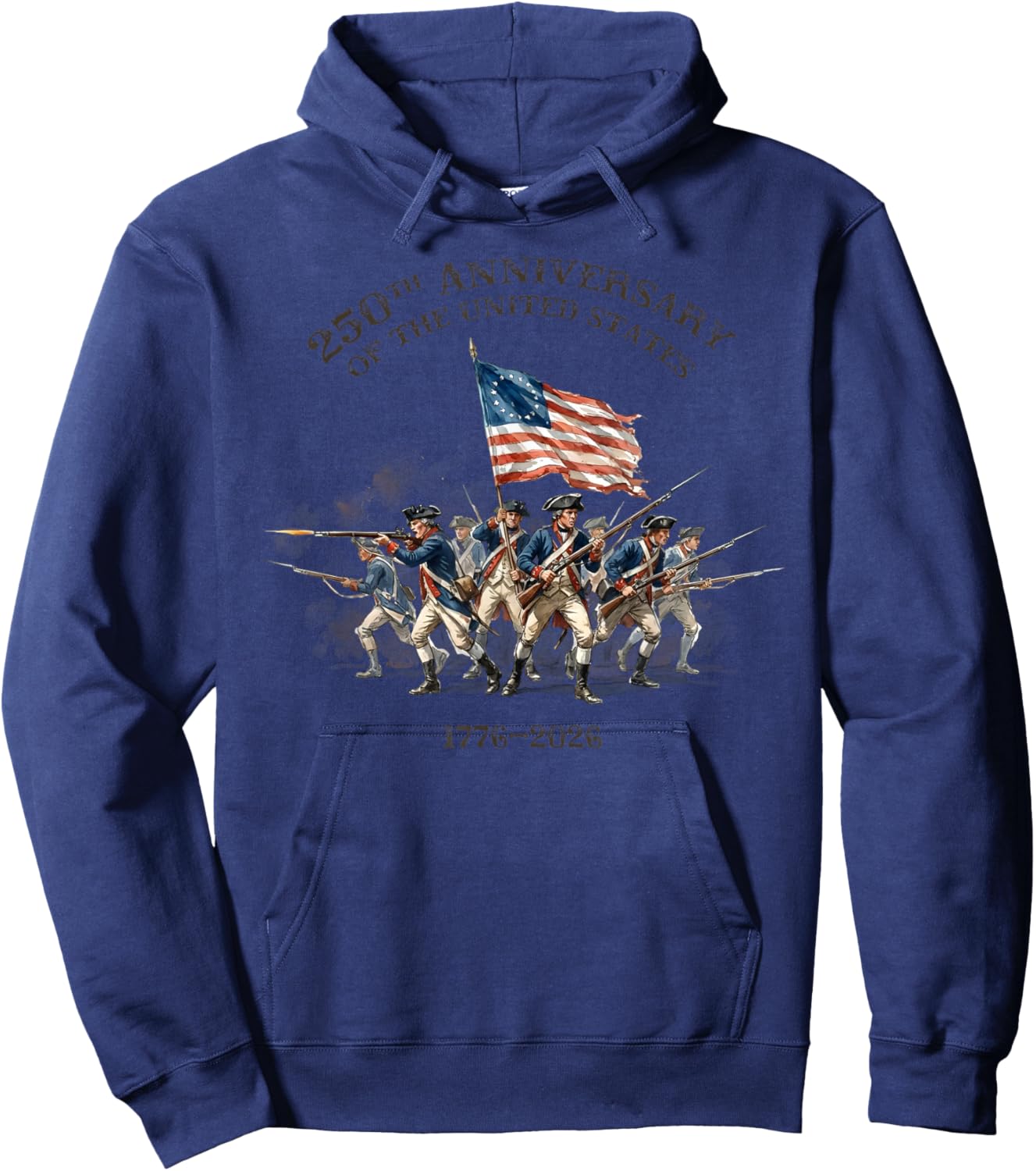 Revolutionary War Soldiers America Independence Outfit Hoodie - Hoodie | Navy