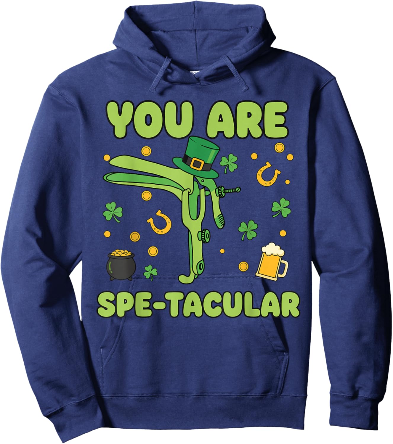 OBGYN St Patricks Day Shirt, Groovy You are Spetacular Hoodie - Hoodie | Navy