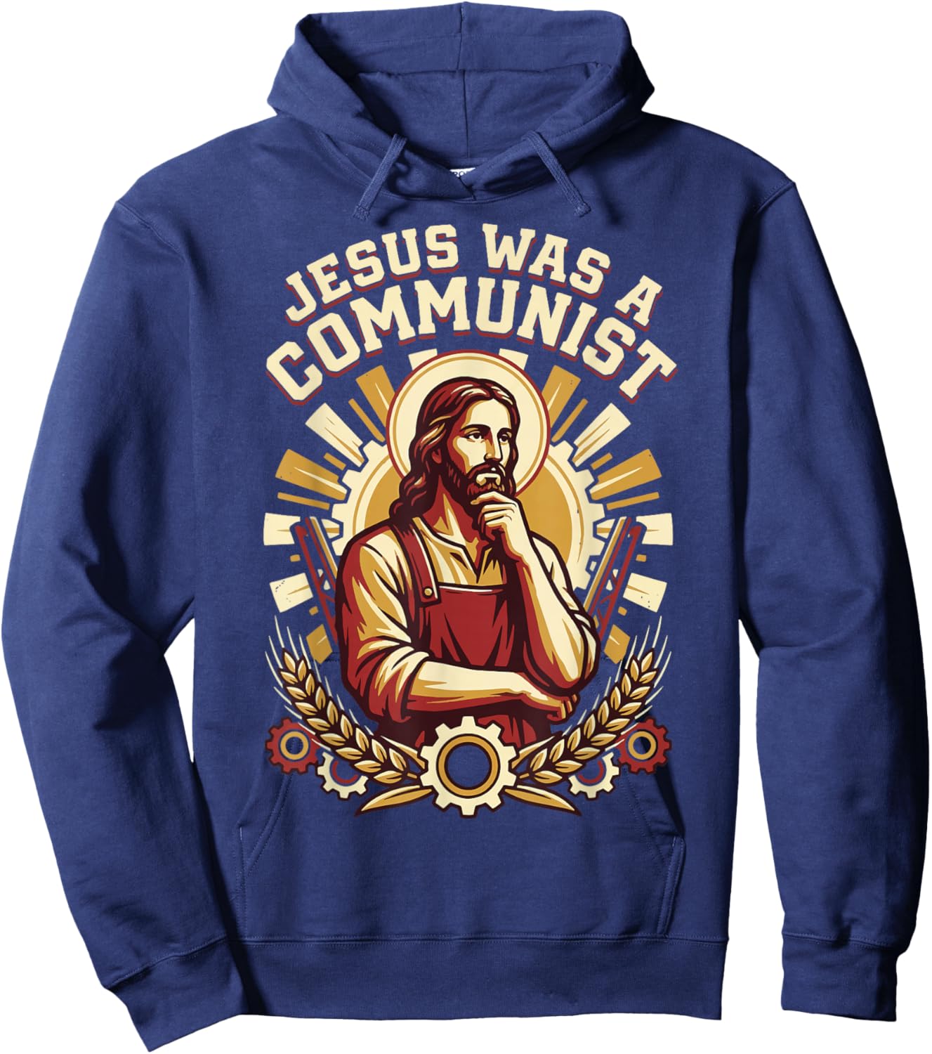 Jesus was A Communist Hoodie - Hoodie | Navy