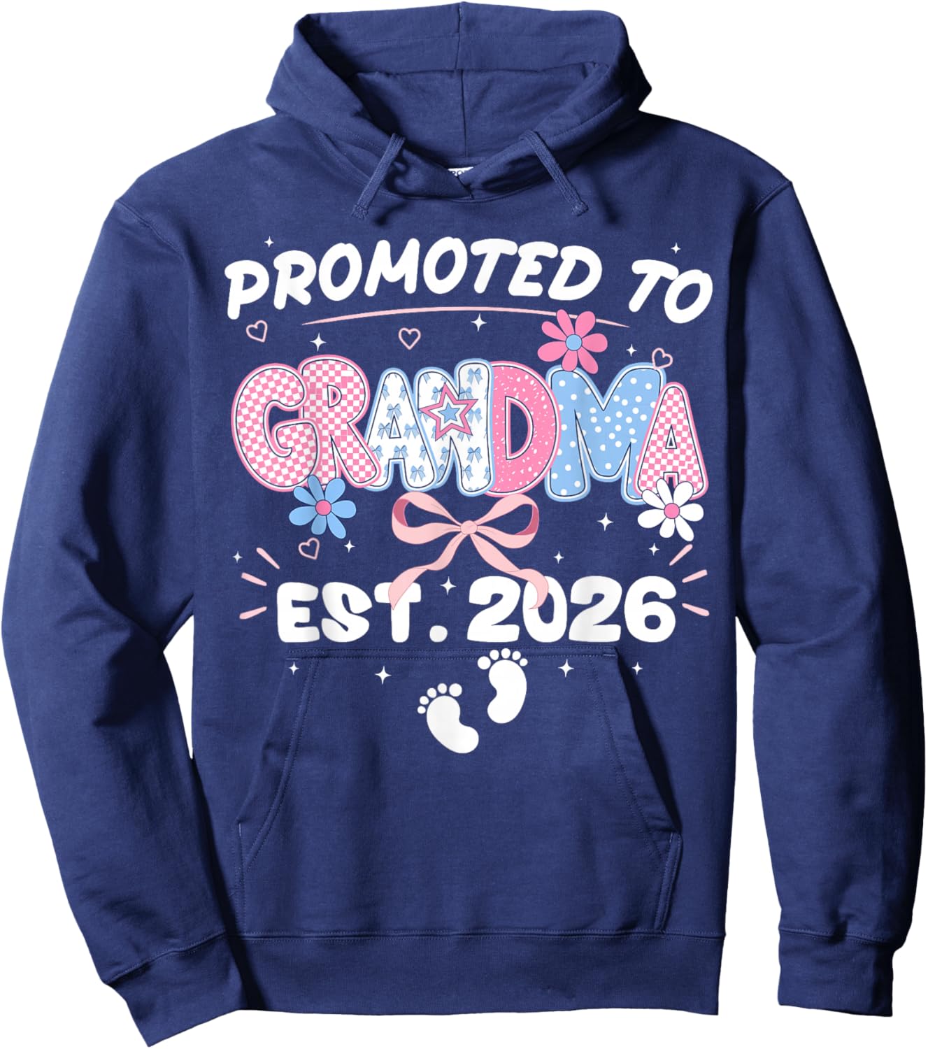 Promoted to Grandma Est 2026 New Grandma Hoodie - Hoodie | Navy